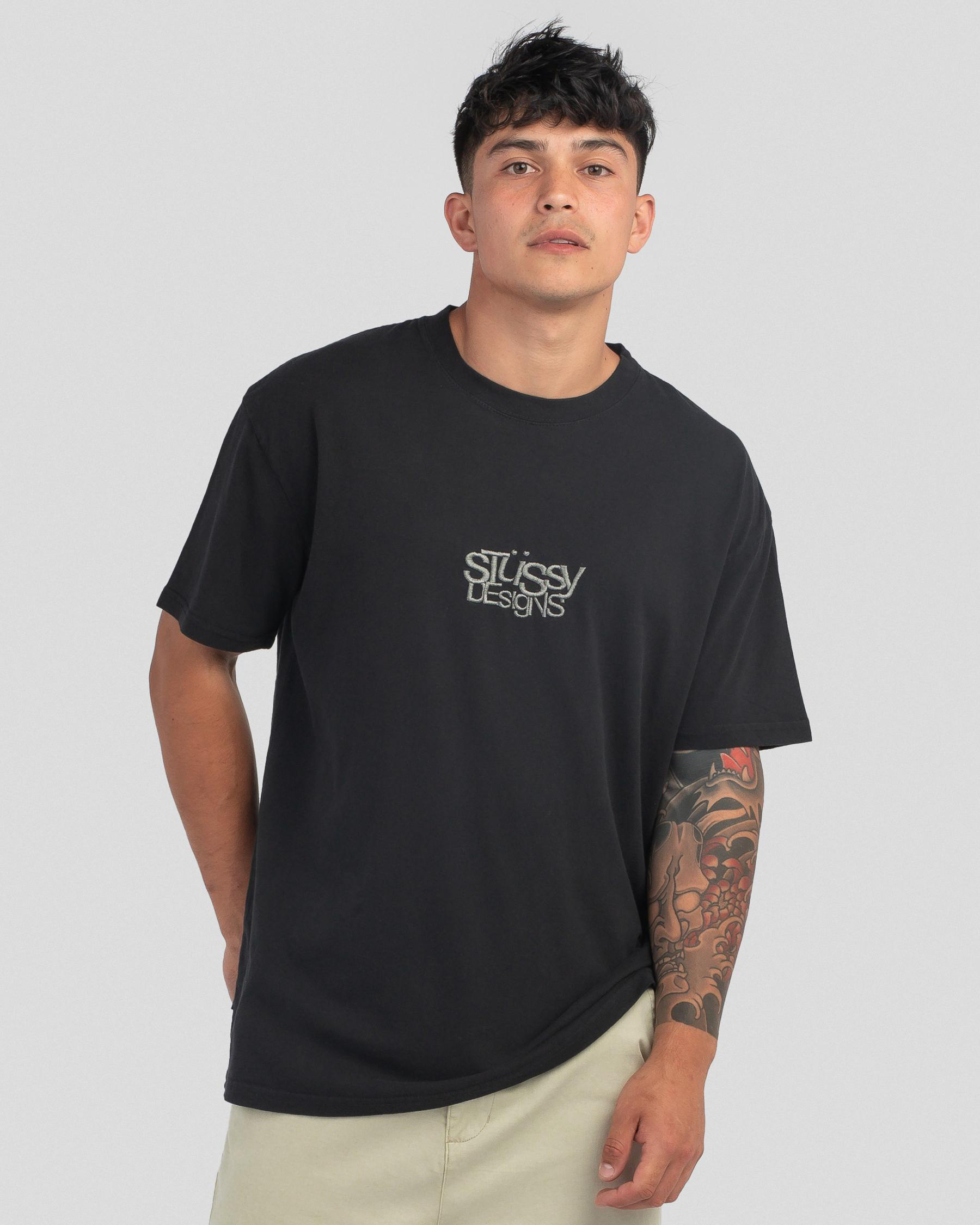 Shop Stussy Designs T-Shirt In Black - Fast Shipping & Easy Returns ...