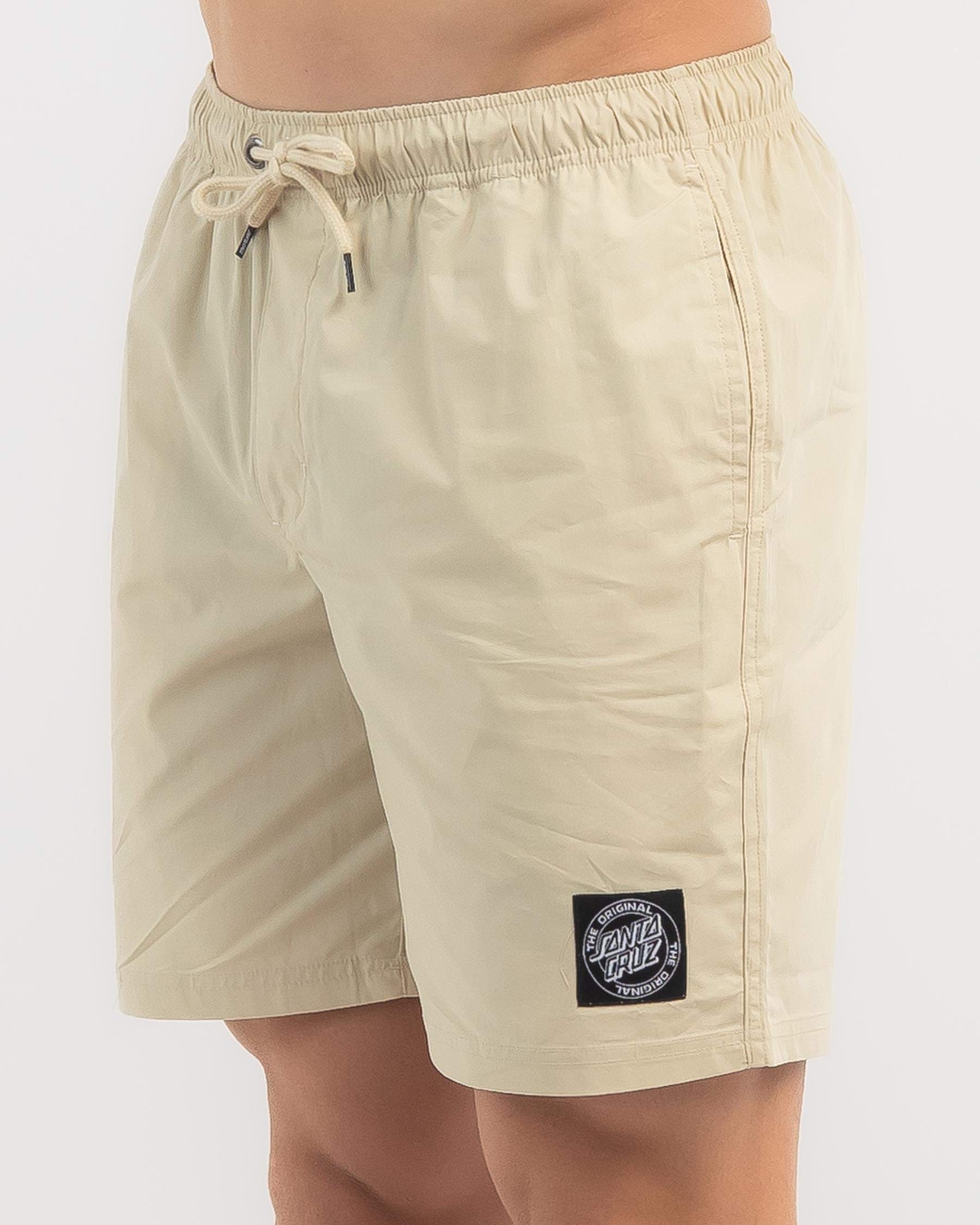 Shop Santa Cruz MFG Dot Cruzier Solid Shorts In Natural - Fast Shipping ...