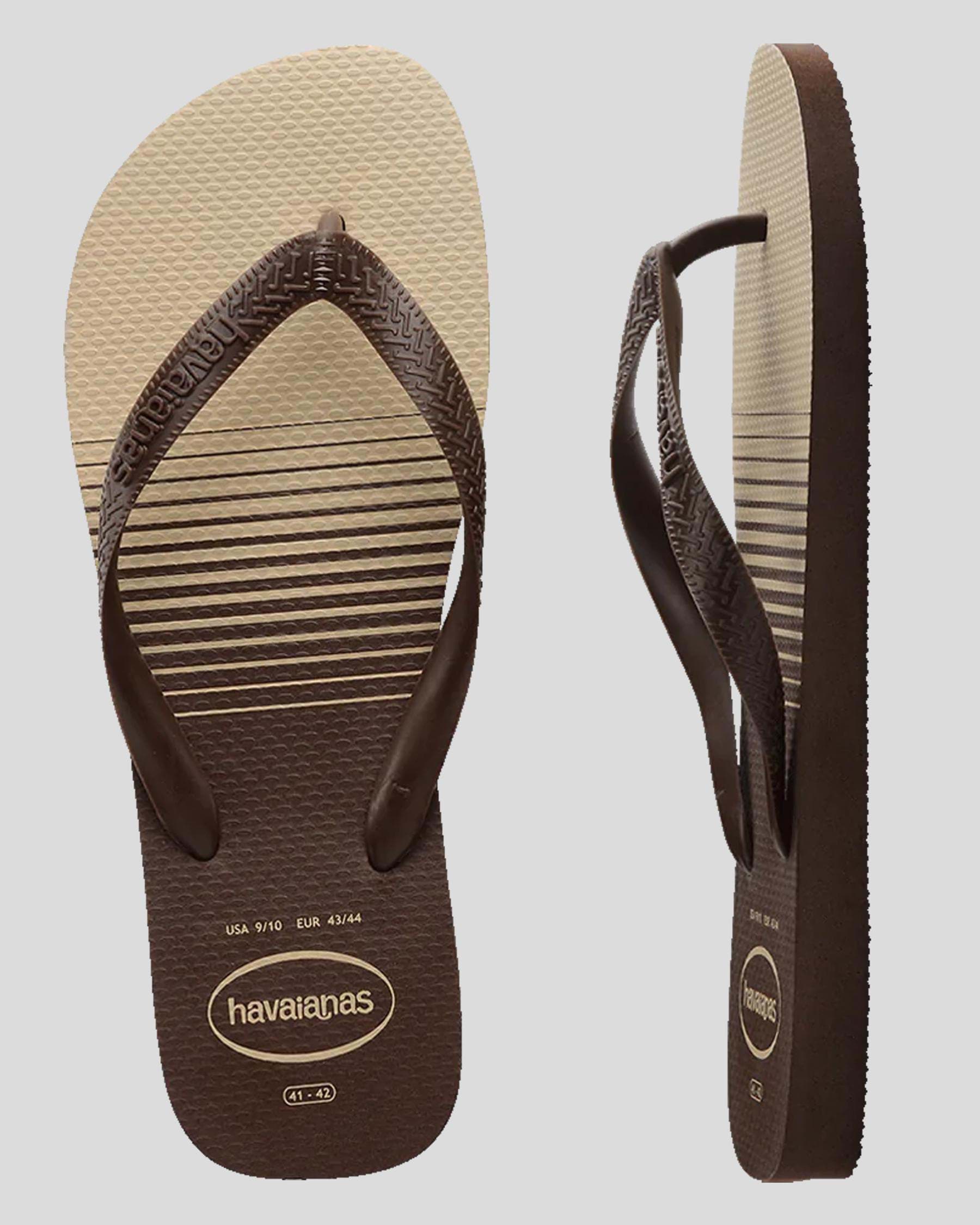 Shop Havaianas Top Basic Thongs In Dark Brown - Fast Shipping & Easy ...