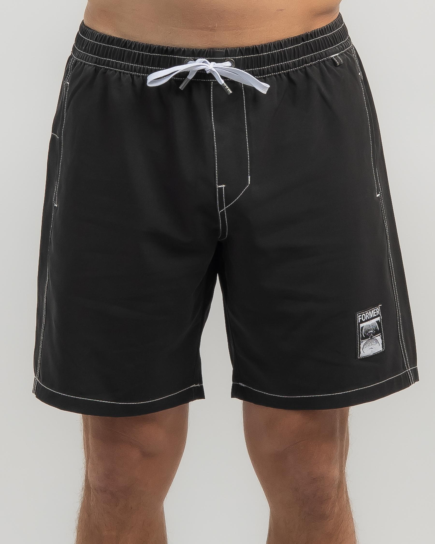 Shop Former Swans Baggy Board Shorts In Black - Fast Shipping & Easy ...