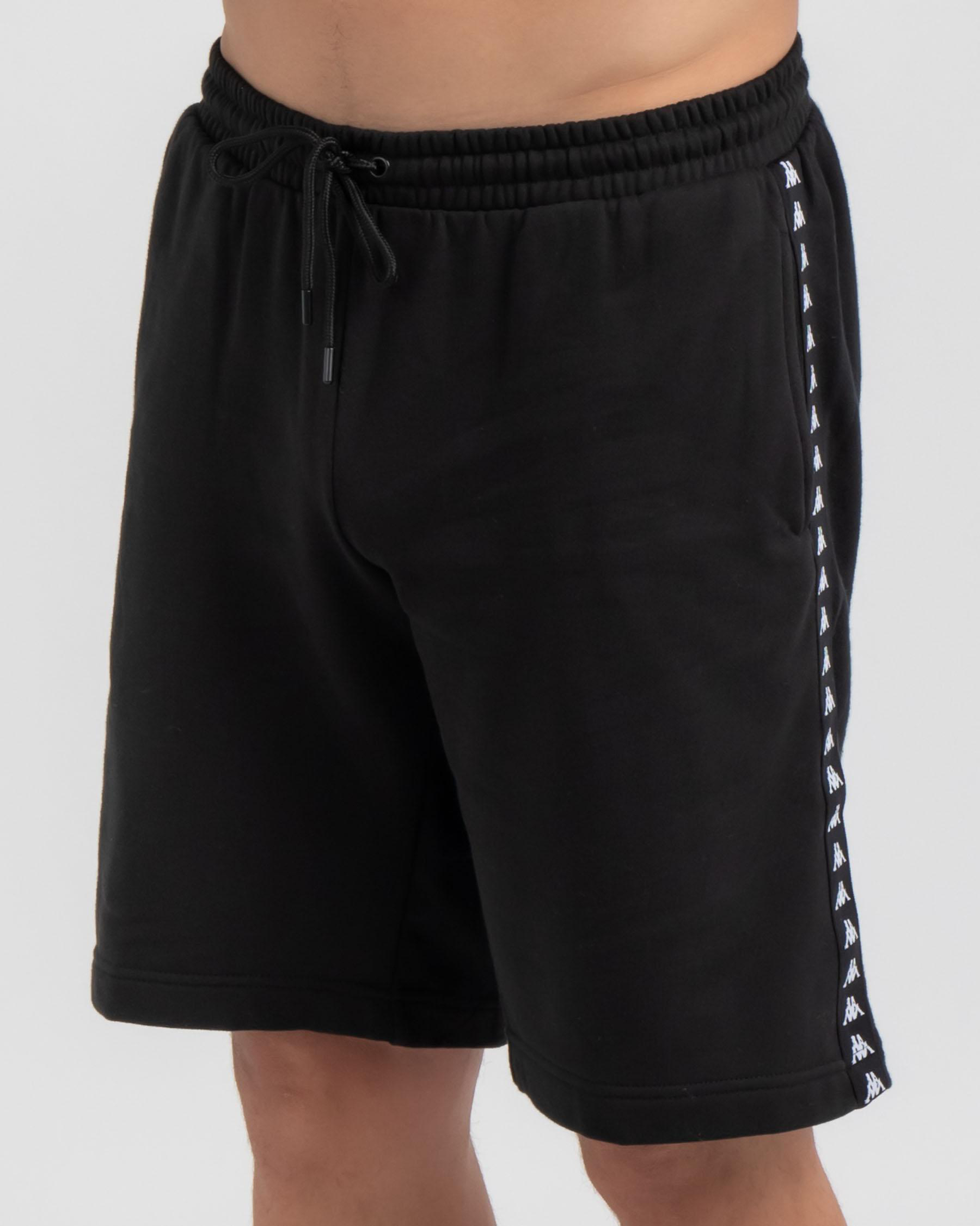 Shop Kappa 222 Banda Eftor Shorts In Black white Fast Shipping Easy Returns City Beach Australia