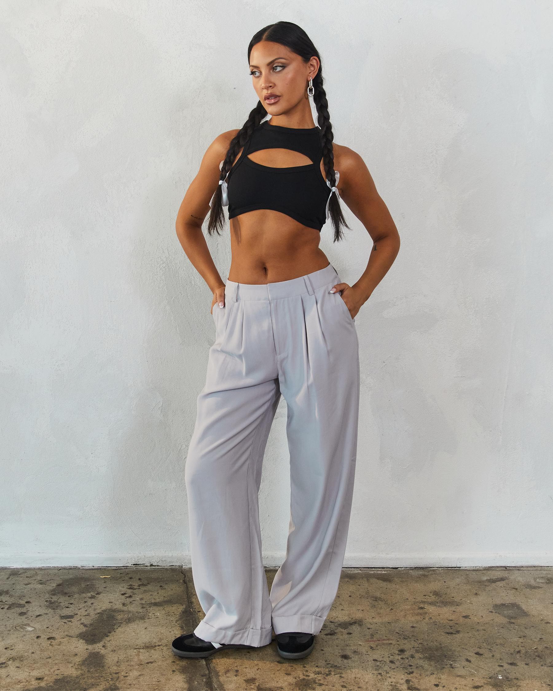 Shop Ava And Ever Viktoria Pants In Grey - Fast Shipping & Easy Returns ...