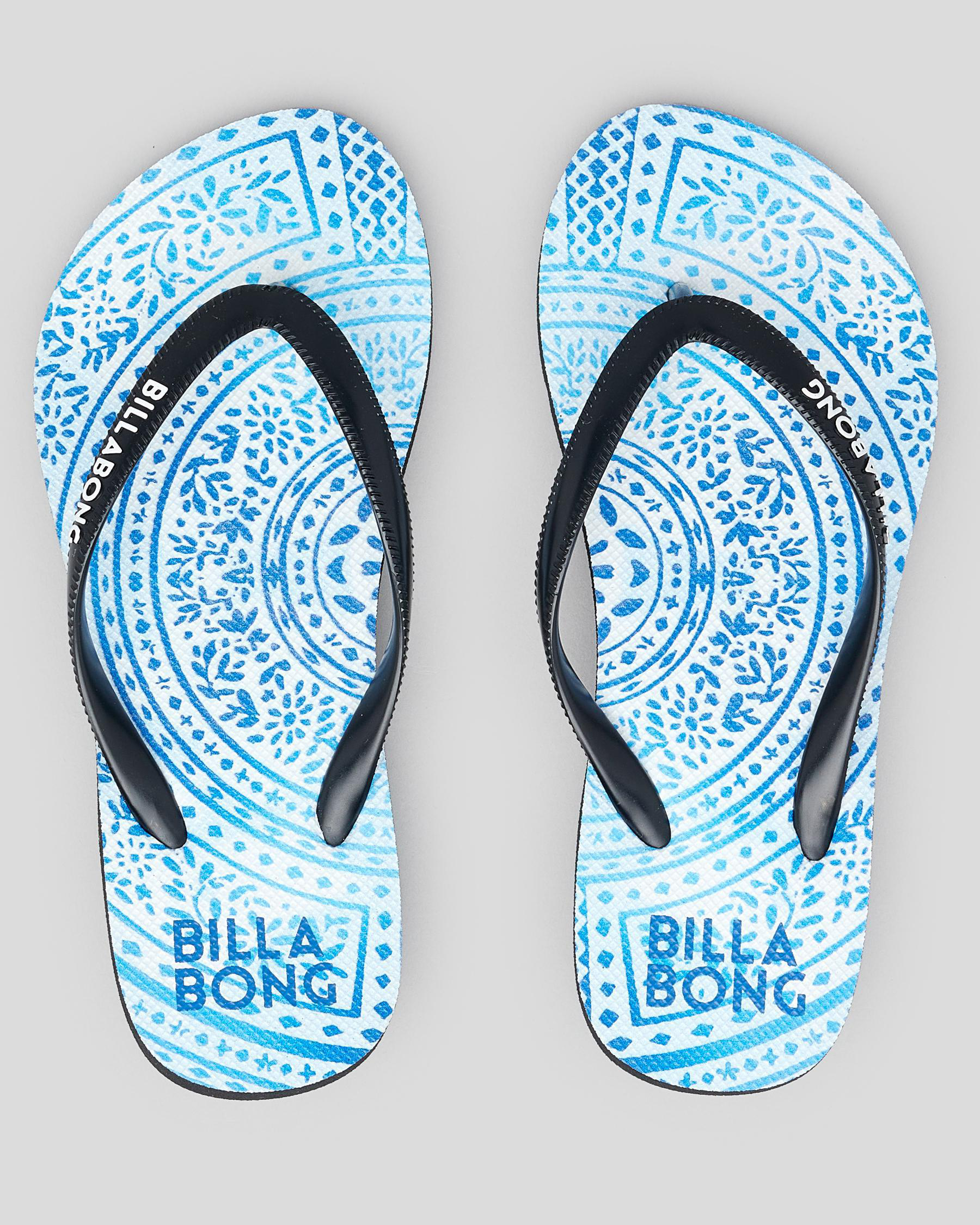 Shop Billabong Girls' Maze Thongs In Blue - Fast Shipping & Easy ...