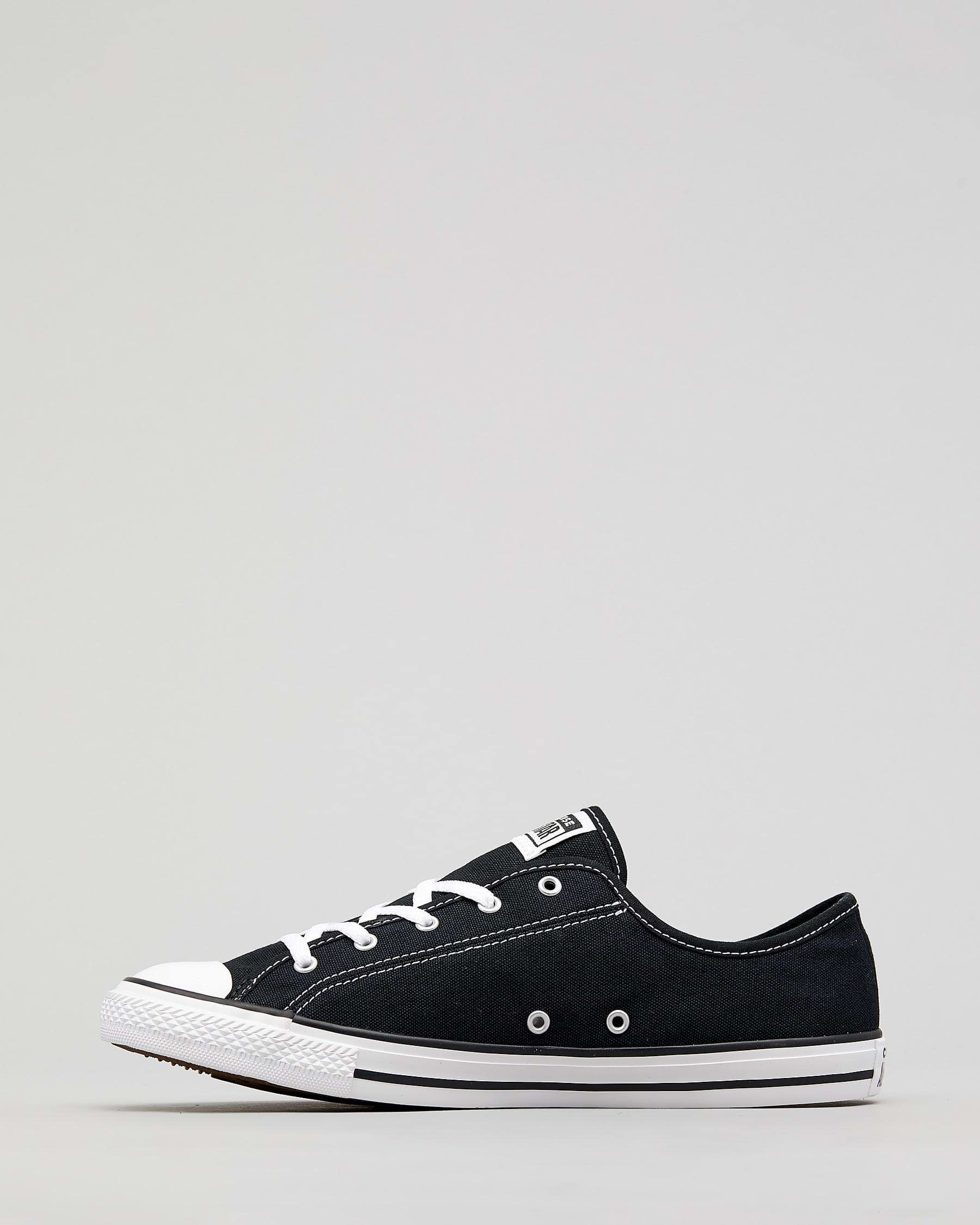 Shop Converse Womens Dainty Lo-Pro Shoes In Black/white - Fast Shipping ...