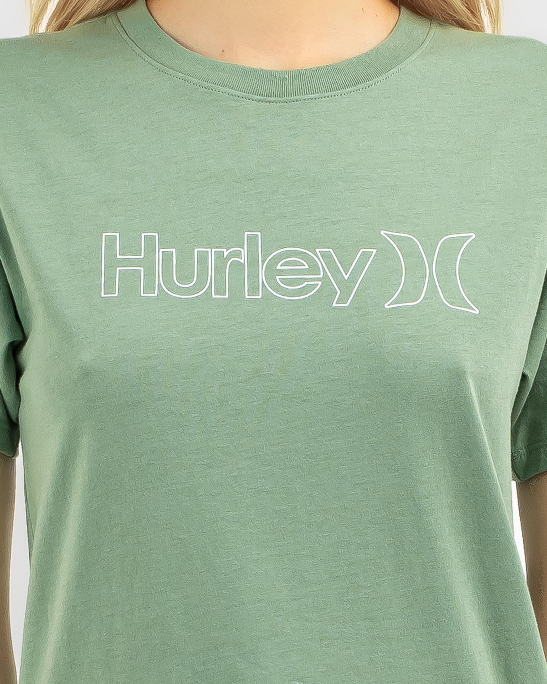 Shop Hurley Outline T-Shirt In Green Bay - Fast Shipping & Easy Returns ...