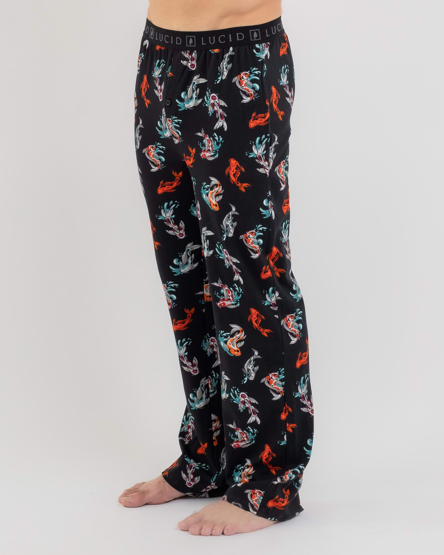 Shop Lucid Koi Fish Pyjamas In Black - Fast Shipping & Easy Returns ...