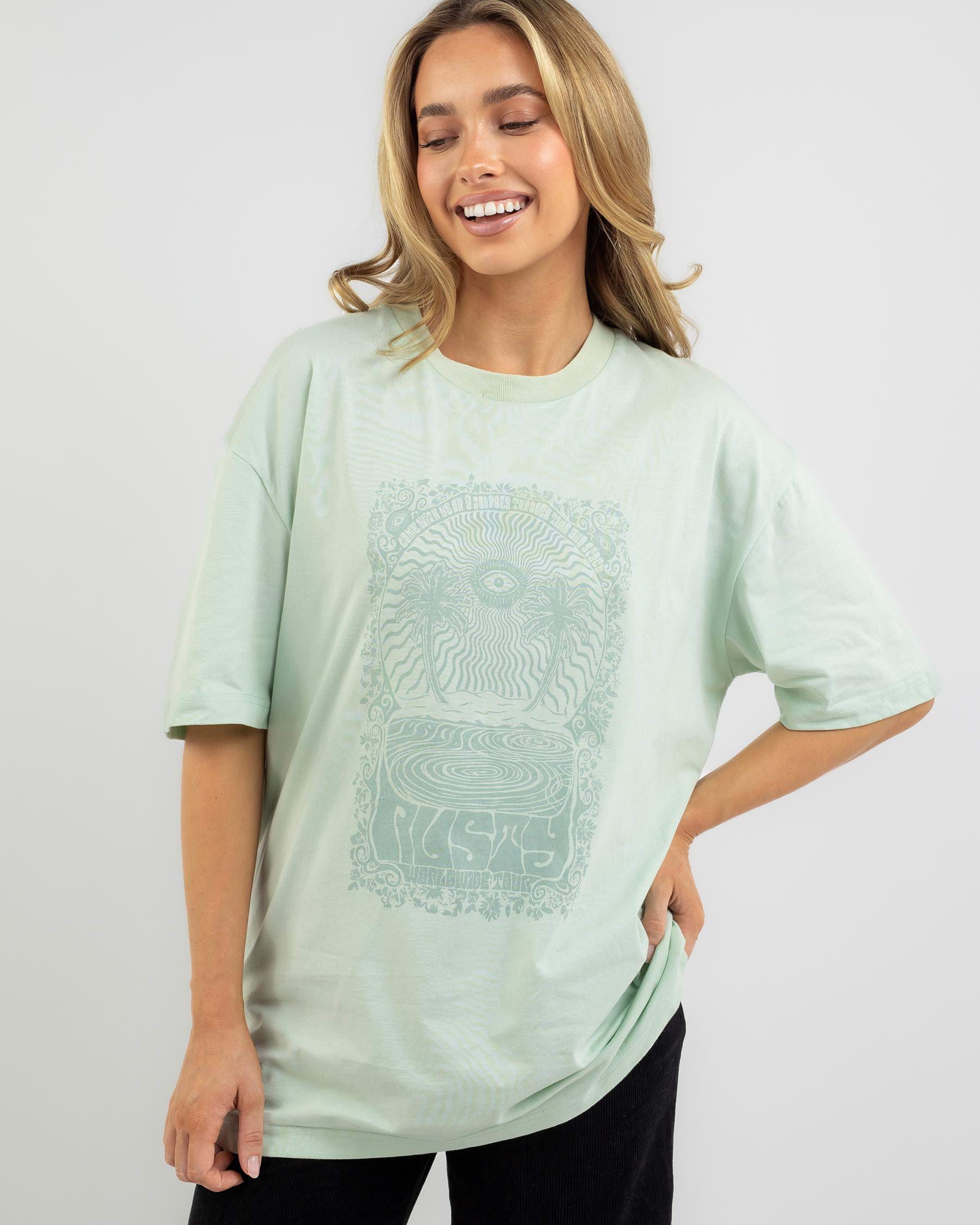 Shop Rusty A Journey Oversized T-Shirt In Surf Spray - Fast Shipping ...