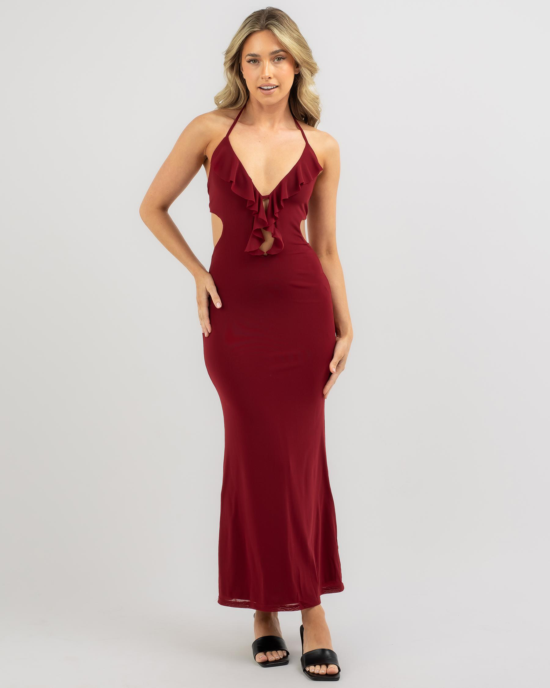 Shop Luvalot Kiara Maxi Dress In Red - Fast Shipping & Easy Returns ...