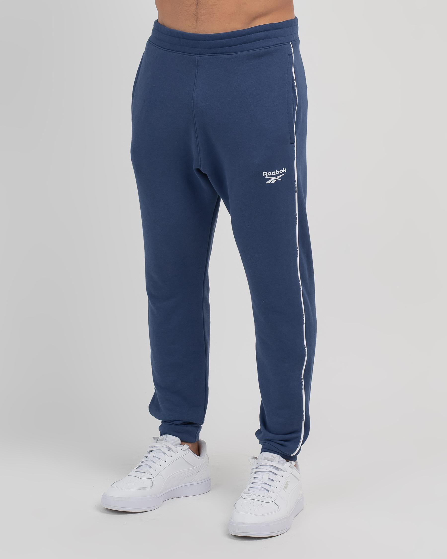 Shop Reebok WOR Piping Jogger In Batik Blue - Fast Shipping & Easy ...