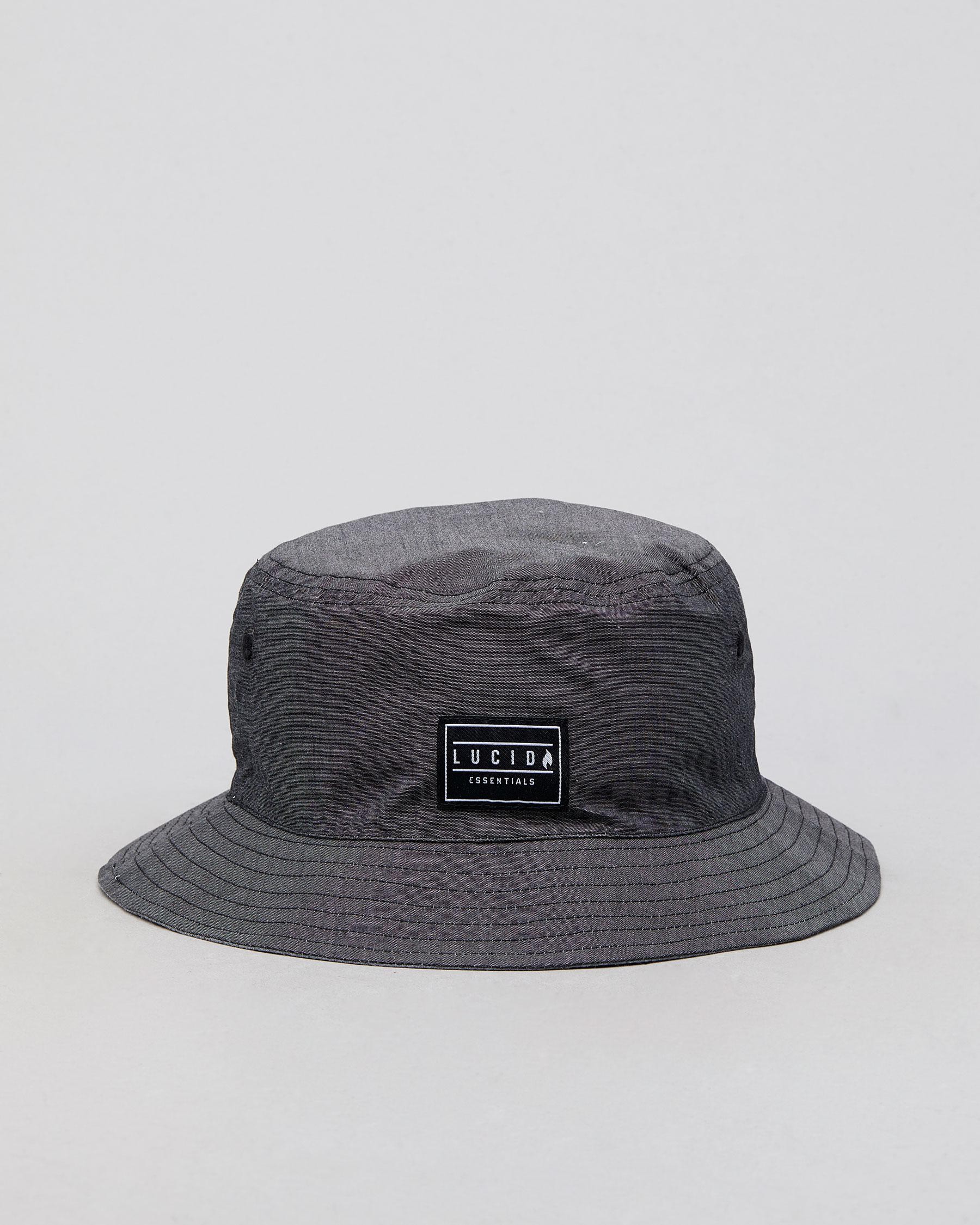 Lucid Parallel Reversible Bucket Hat In Black/grey - Fast Shipping ...