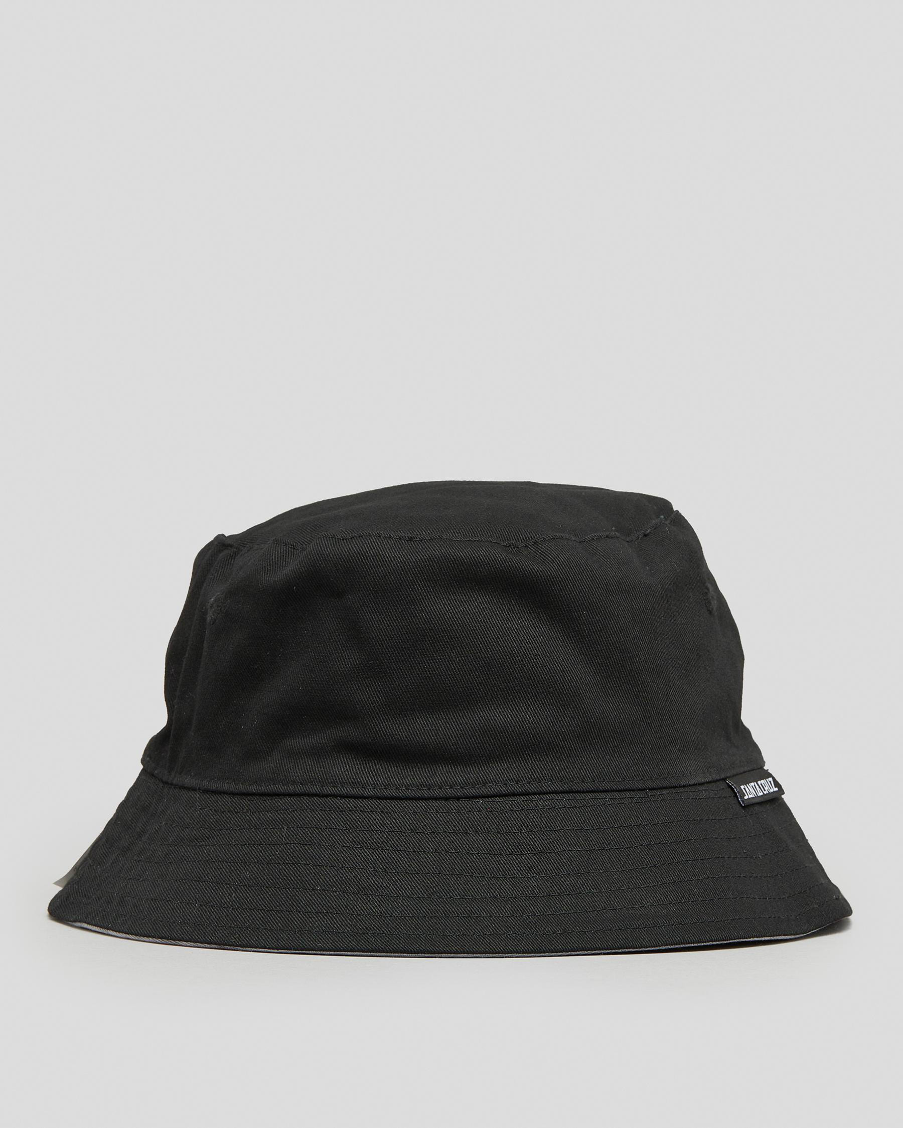 Shop Santa Cruz Boys' Checked Ringed Flamed Dot Revo Bucket Hat In Grey ...