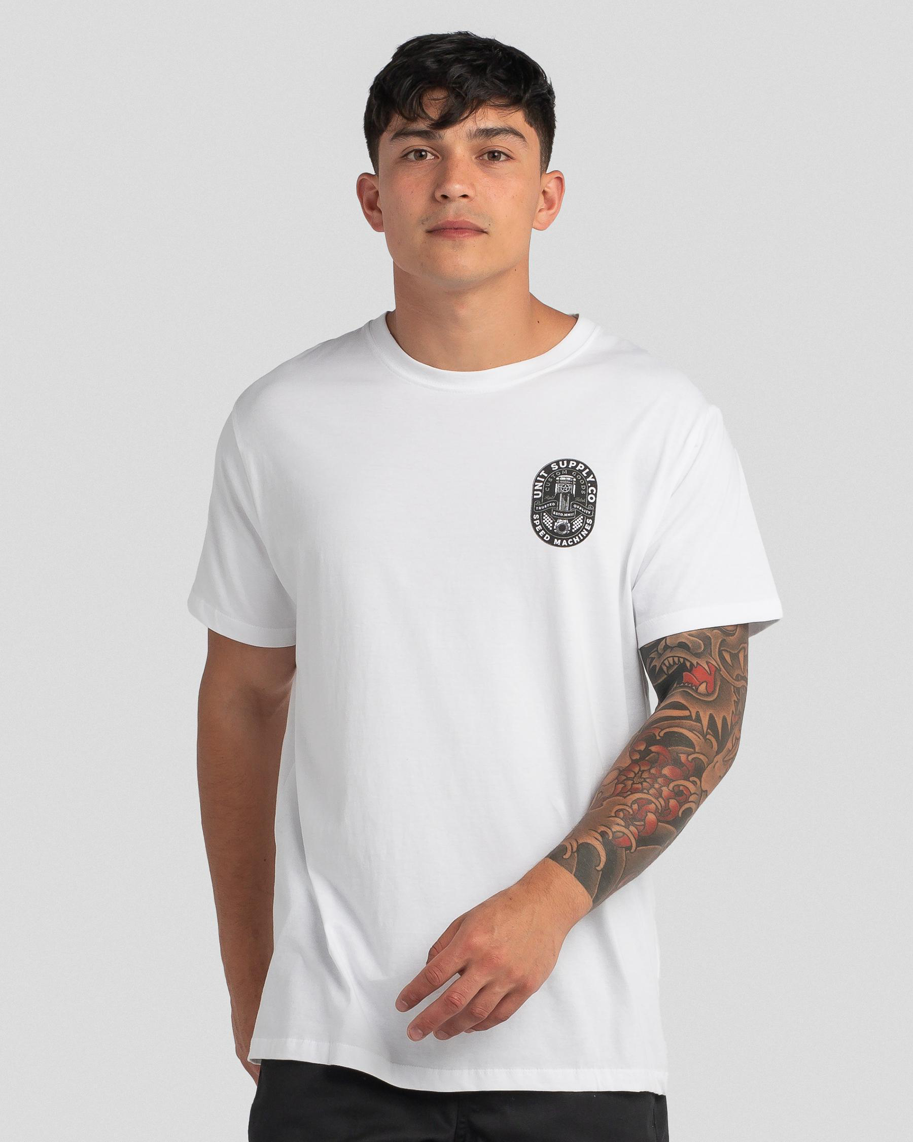 Shop Unit Fastlane T-Shirt In White - Fast Shipping & Easy Returns ...