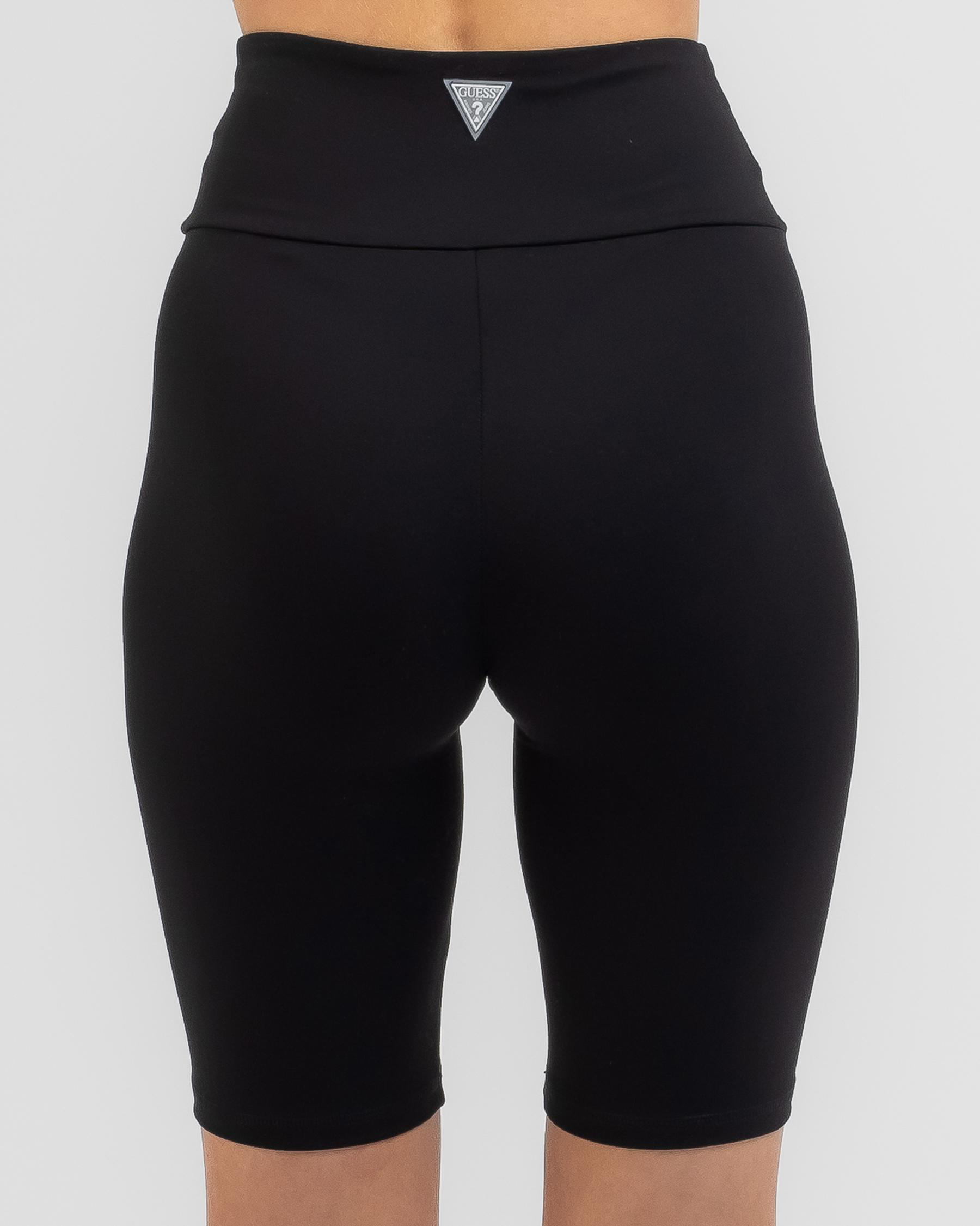 GUESS Evalyn Bike Shorts In Jet Black - Fast Shipping & Easy Returns - City Beach Australia