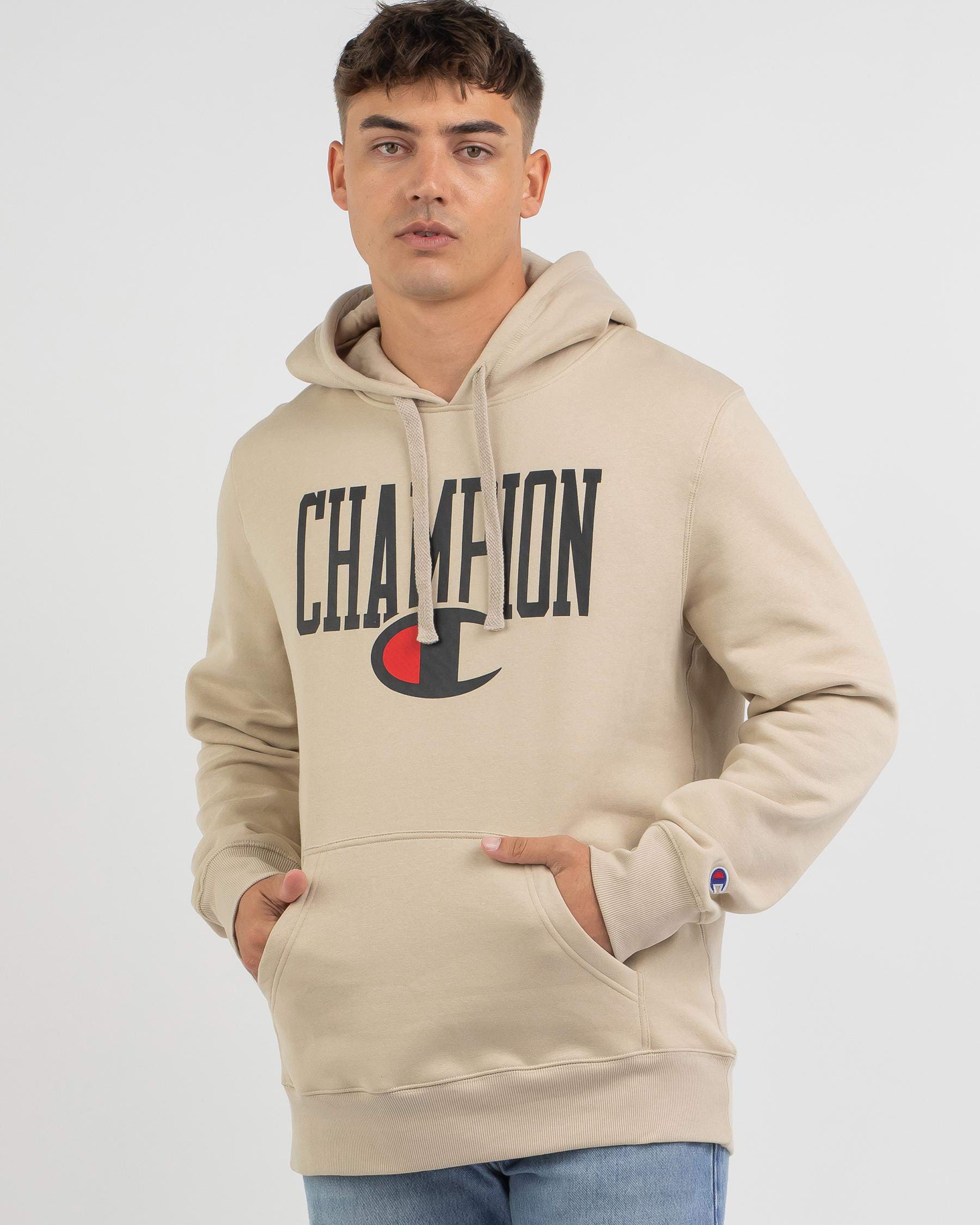 Shop Champion Sporty Hoodie In Sand Storm - Fast Shipping & Easy ...