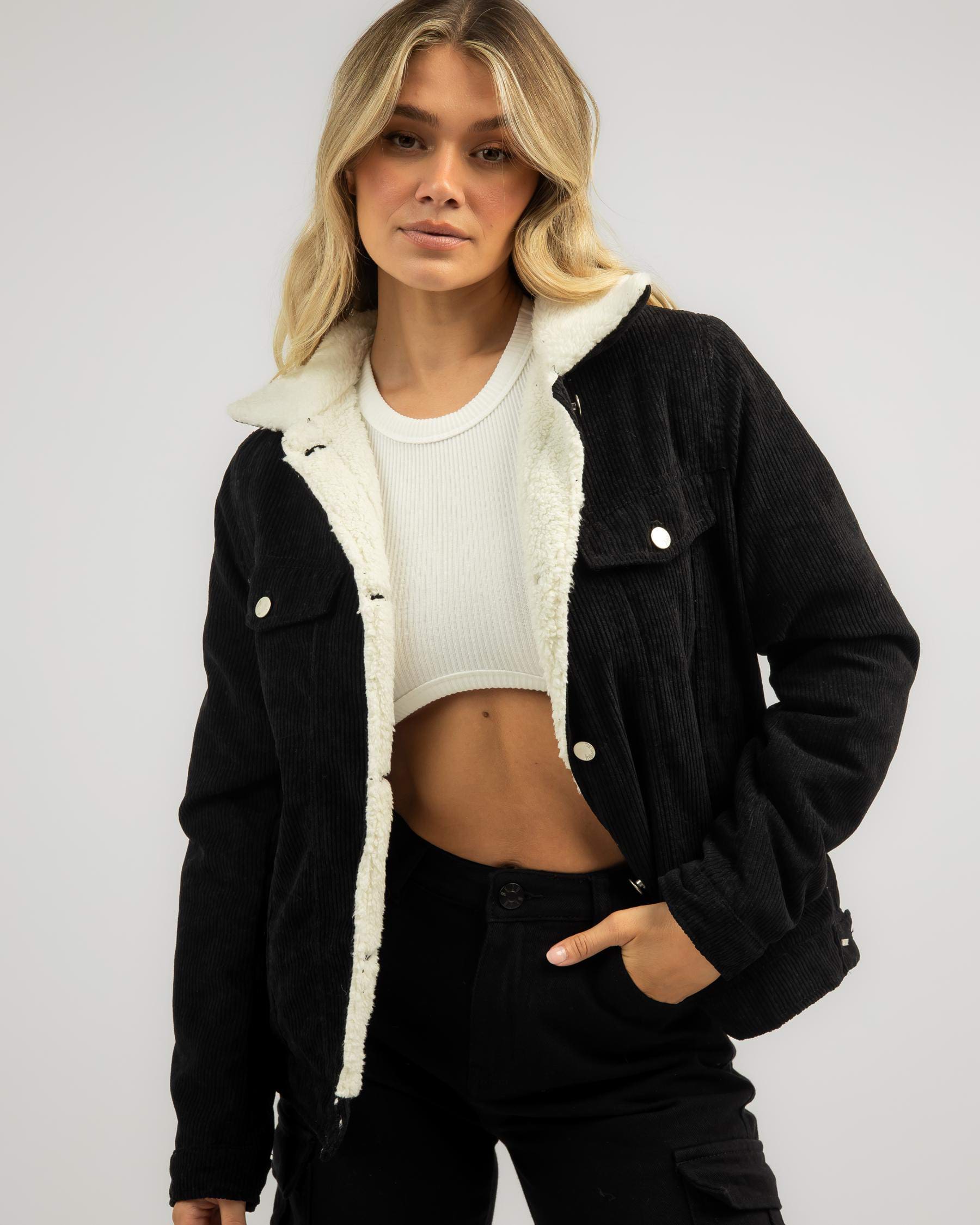 Shop Ava And Ever Axel Jacket In Black/cream - Fast Shipping & Easy ...