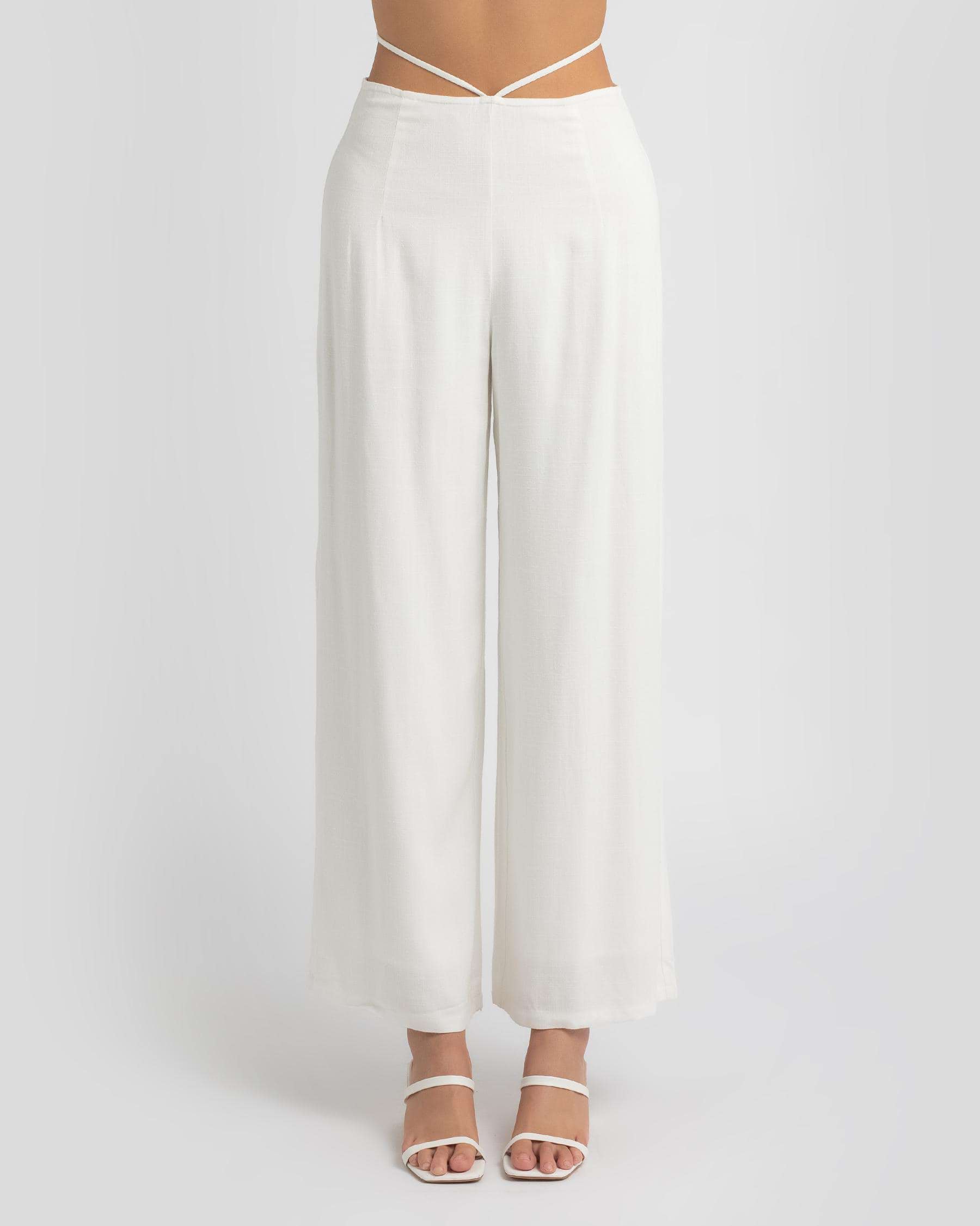 Shop Ava And Ever Vixon Pants In Cream - Fast Shipping & Easy Returns ...