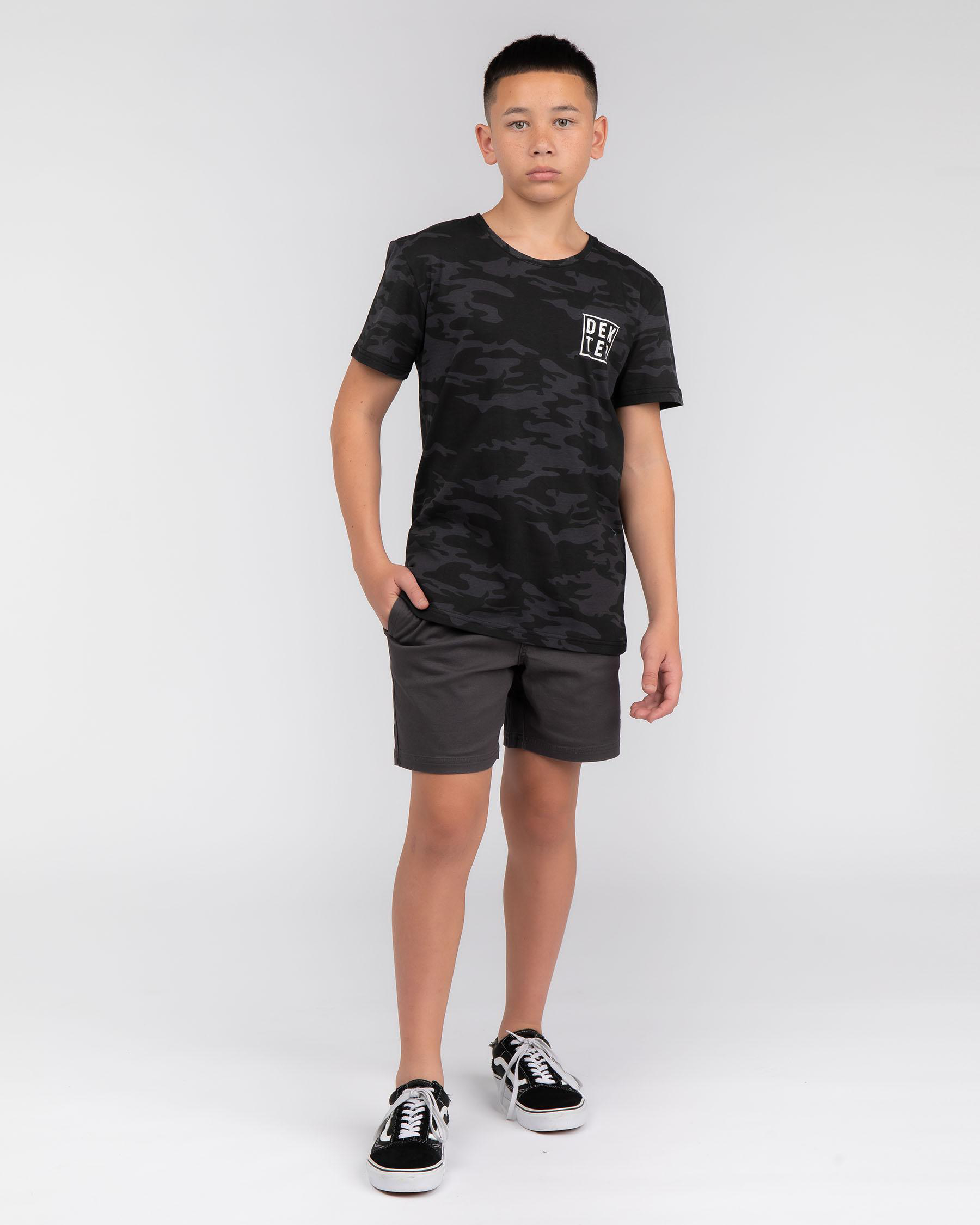 Dexter Boys' Wasteland Mully Shorts In Char Marle - Fast Shipping ...