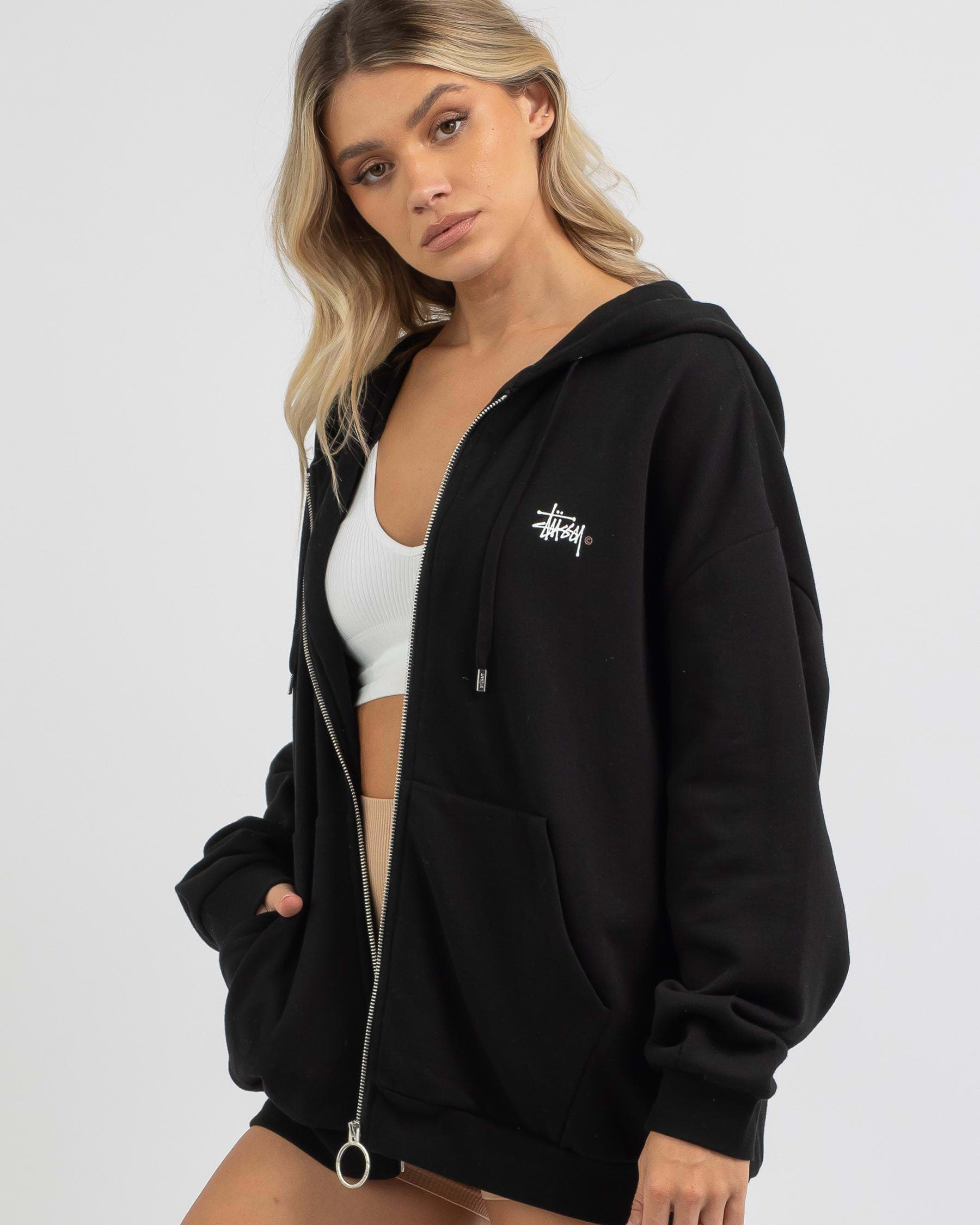 Shop Stussy Graffiti Zip Up Hoodie In Black - Fast Shipping & Easy ...