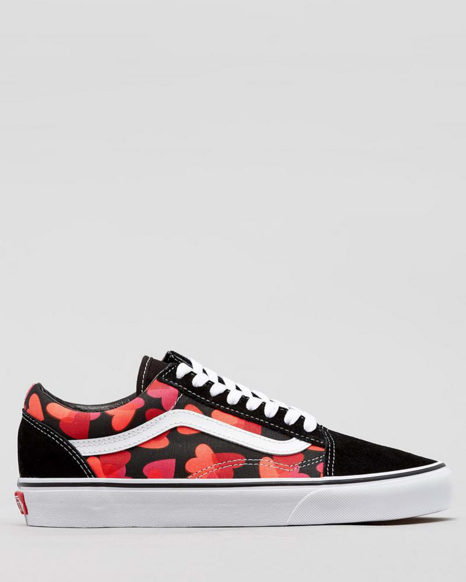 Shop Vans Womens Old Skool Shoes In Black/ Fushia Purple - Fast ...