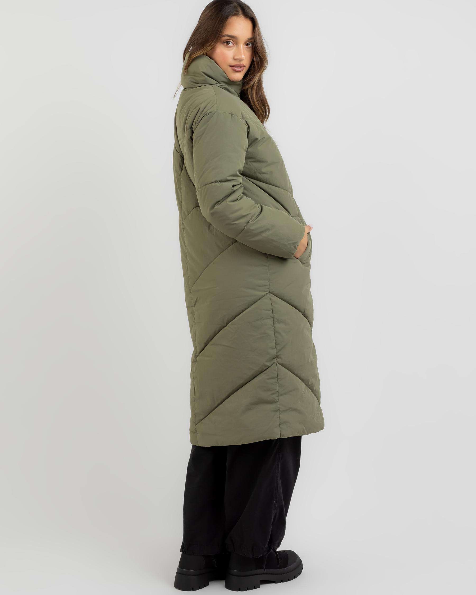 Shop Ava And Ever Toronto Puffer Jacket In Olive - Fast Shipping & Easy ...