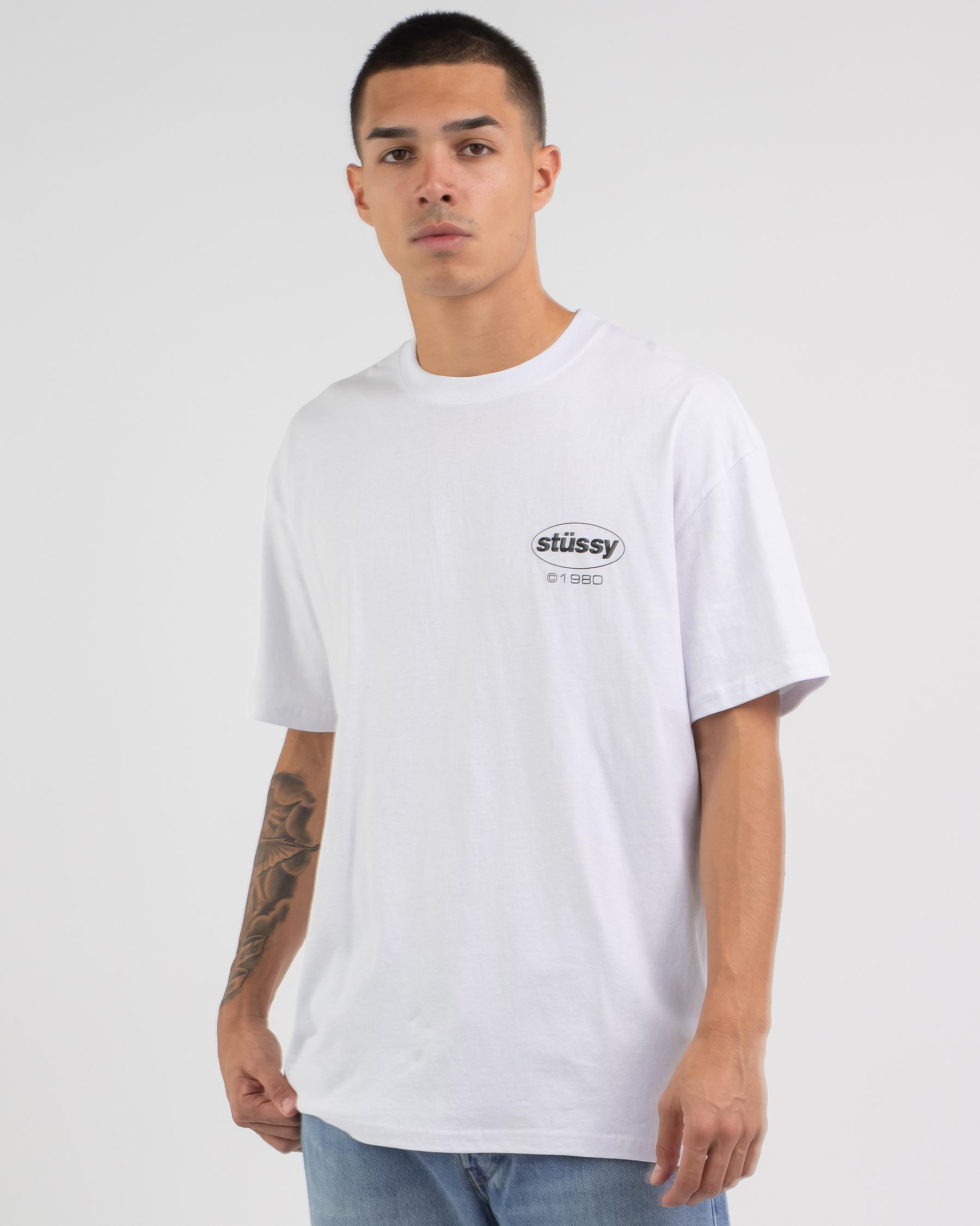 Stussy Soul T-Shirt In White - Fast Shipping & Easy Returns - City ...