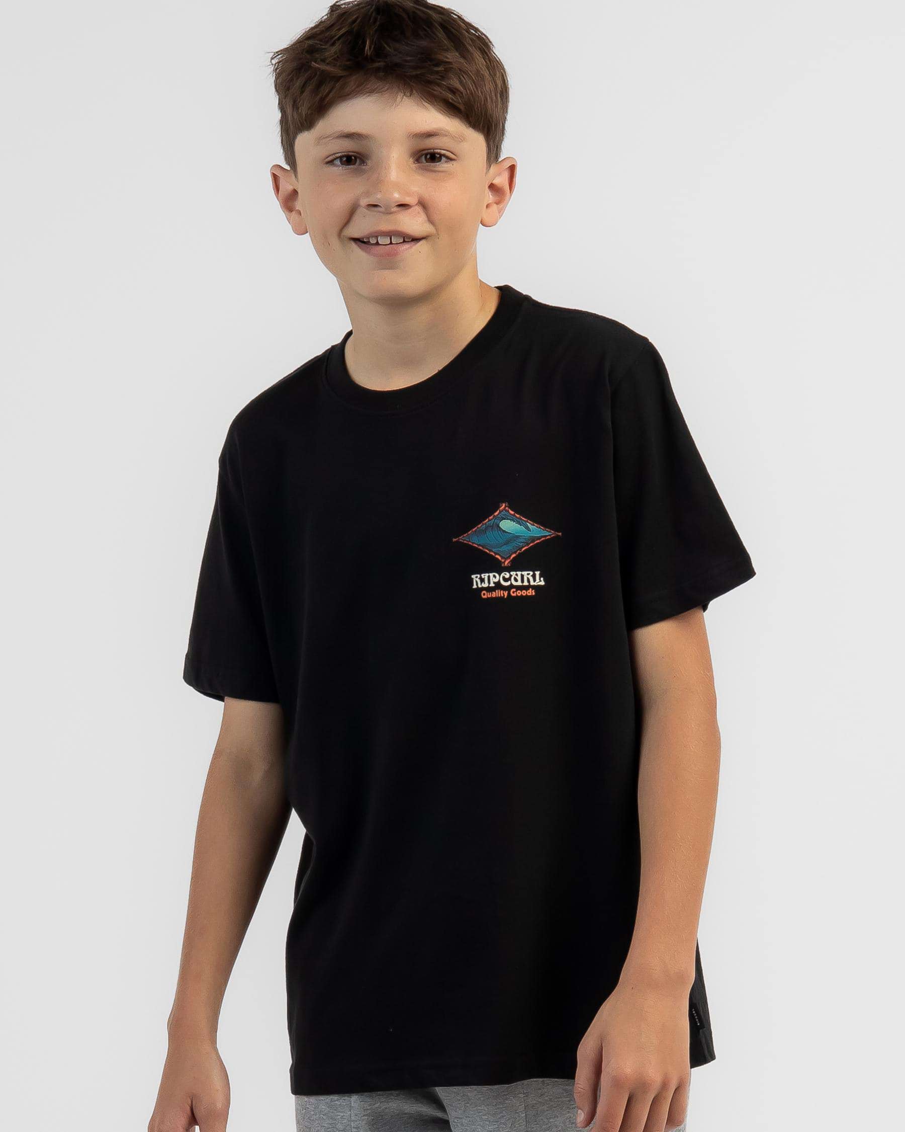 Shop Rip Curl Boys' Paradise T-Shirt In Black - Fast Shipping & Easy ...