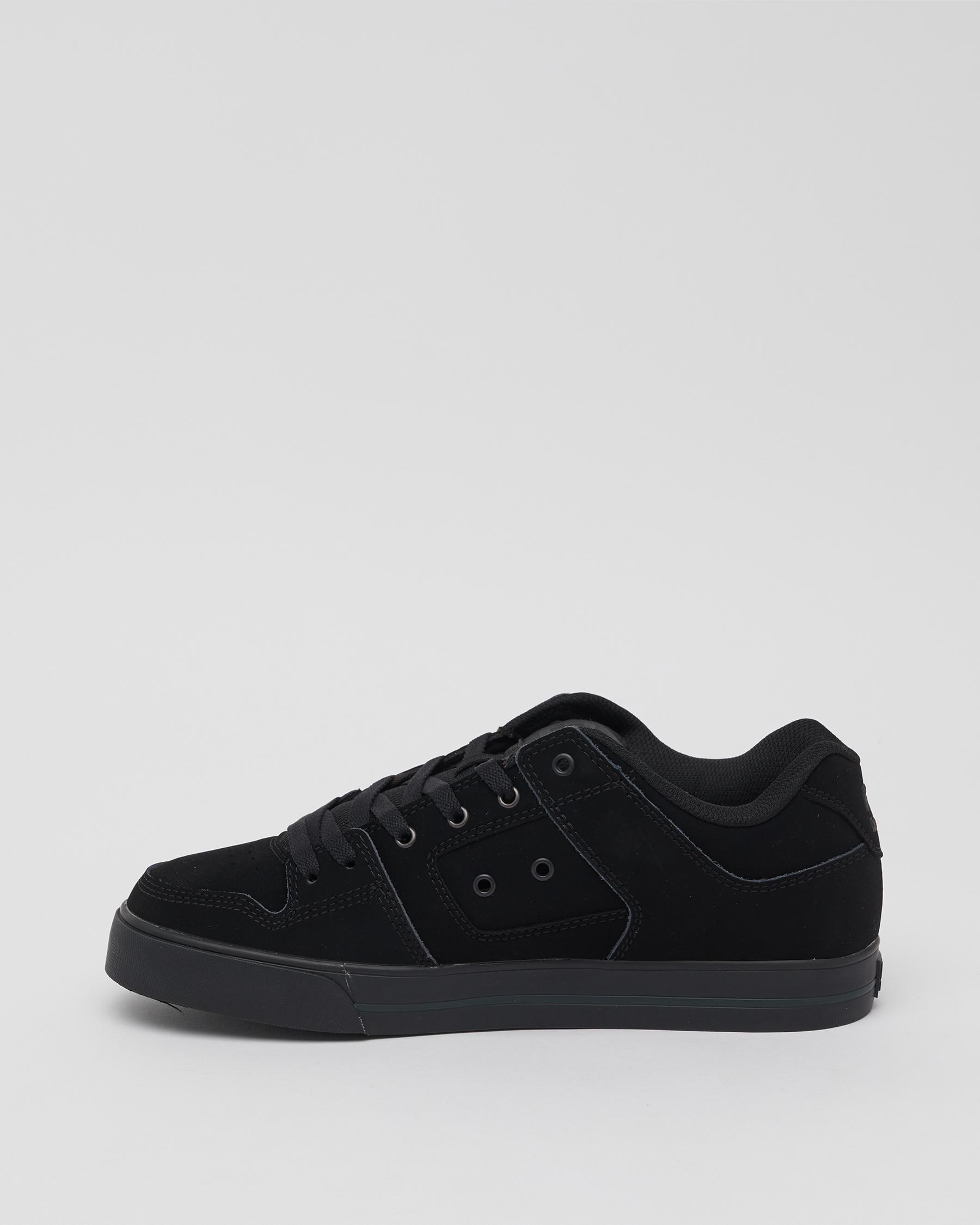 Shop DC Shoes Pure Shoes In Black/pirate Black - Fast Shipping & Easy ...