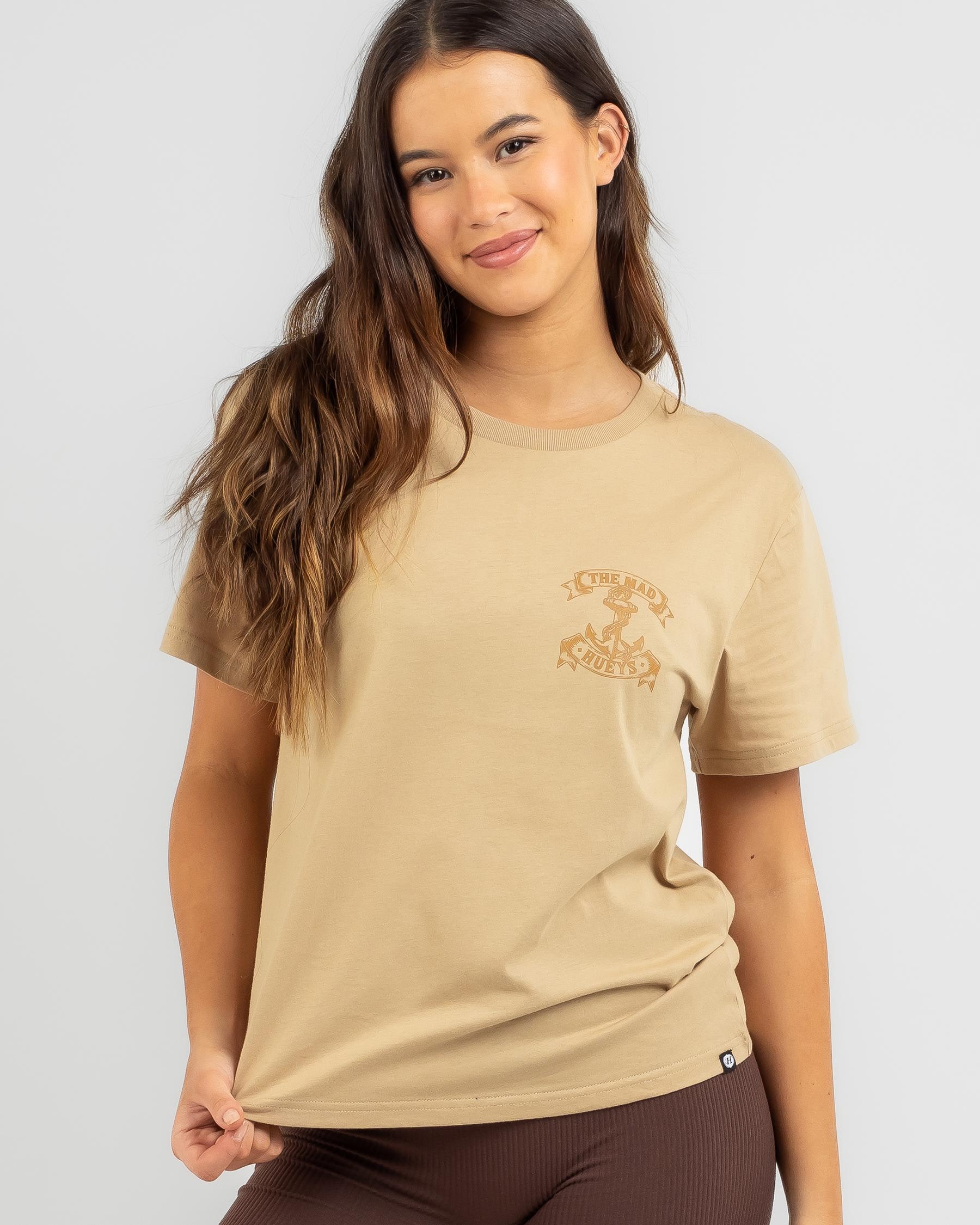 Shop The Mad Hueys Ship Anchor T-Shirt In Tan - Fast Shipping & Easy ...