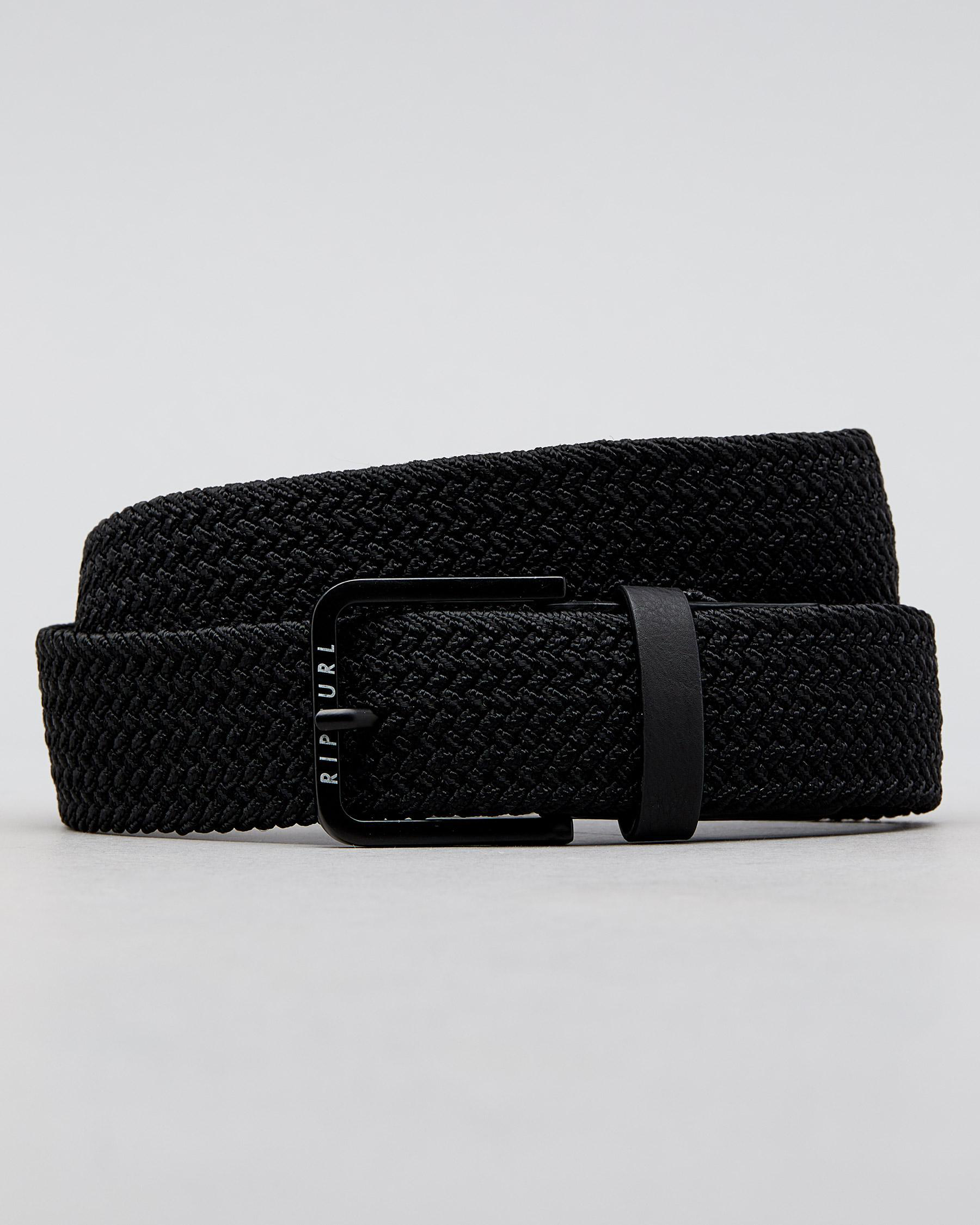 Shop Rip Curl Hope Rope Web Belt In Black - Fast Shipping & Easy ...