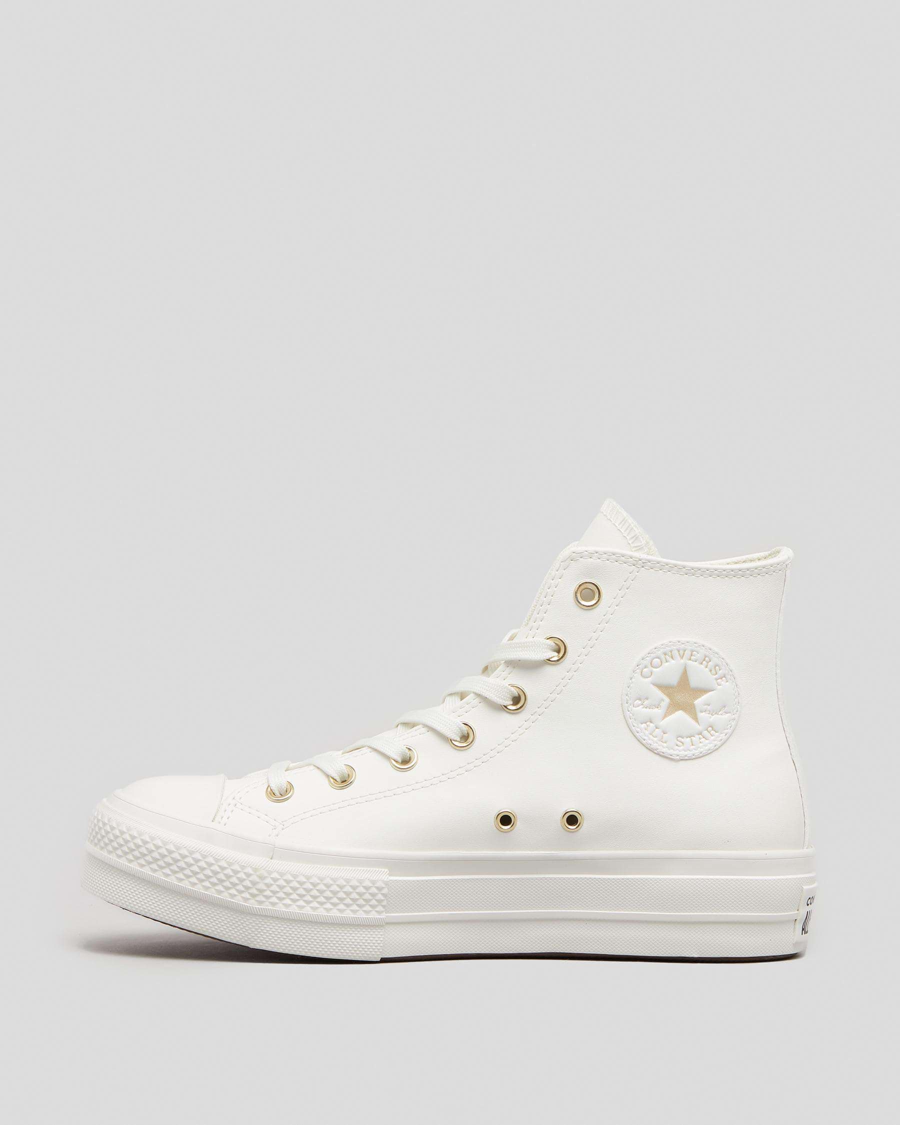 Converse Womens Chuck Taylor All Star Lift Hi Shoes In Vintage White ...