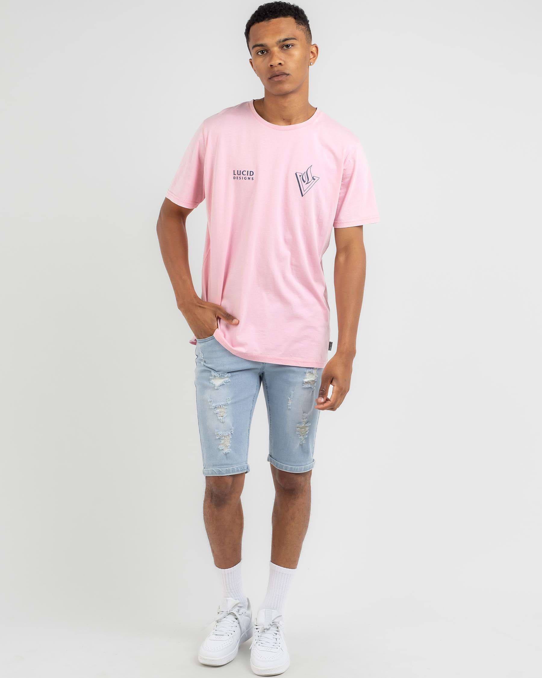 Shop Lucid Pinnacle T-Shirt In Pink Acid - Fast Shipping & Easy Returns ...