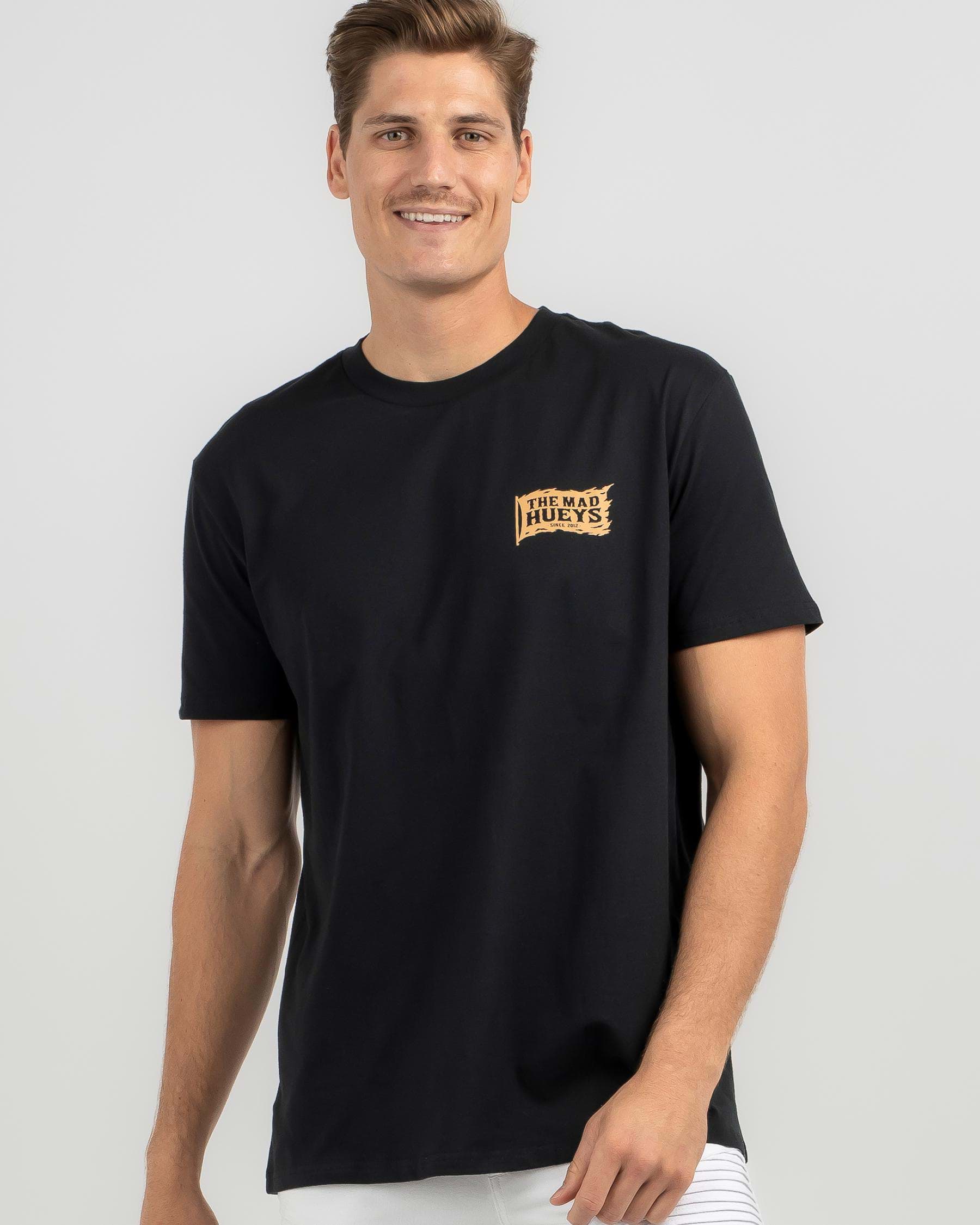 Shop The Mad Hueys Captain Cooked T-Shirt In Black - Fast Shipping ...
