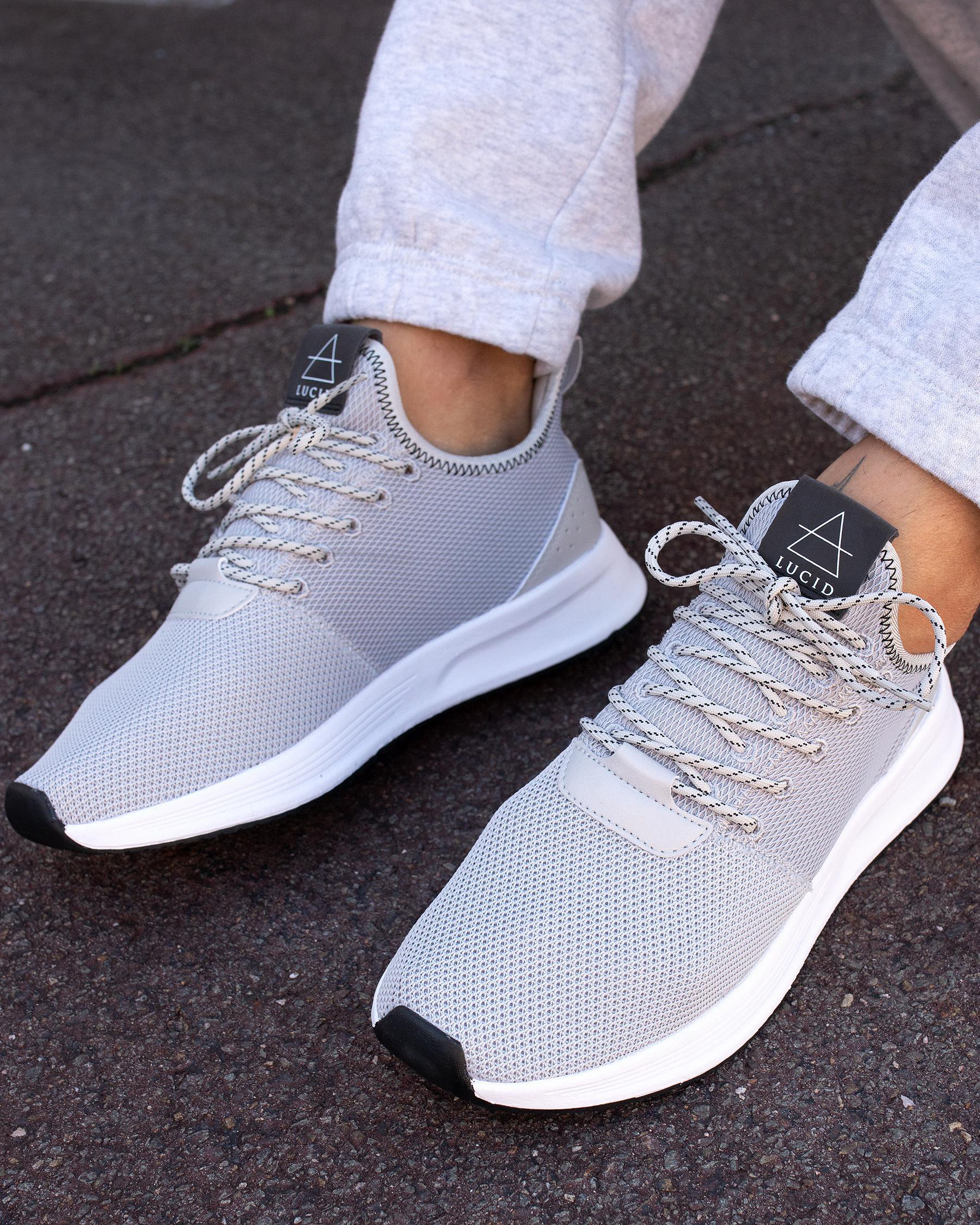 Shop Lucid Aston Shoes In Grey/black/white - Fast Shipping & Easy ...