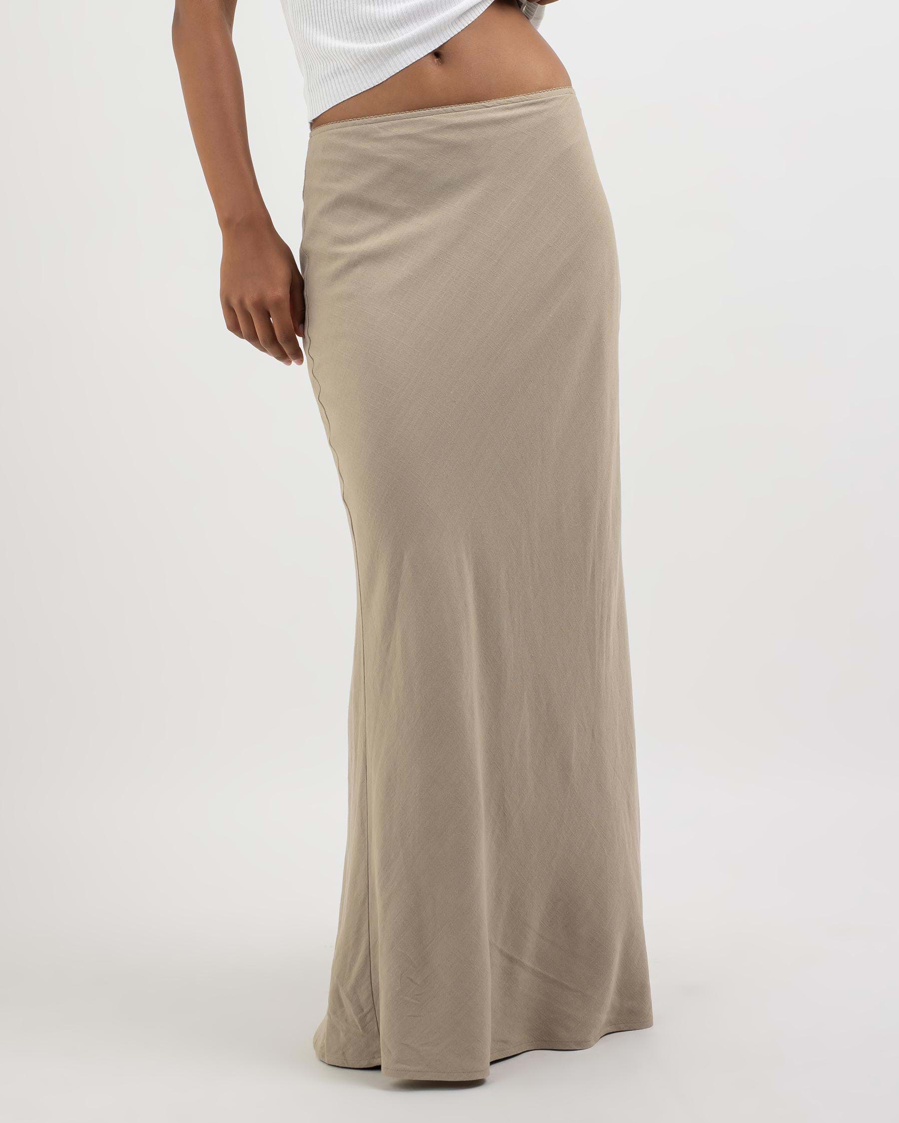 Shop Mooloola Ward Maxi Skirt In Taupe - Fast Shipping & Easy Returns ...