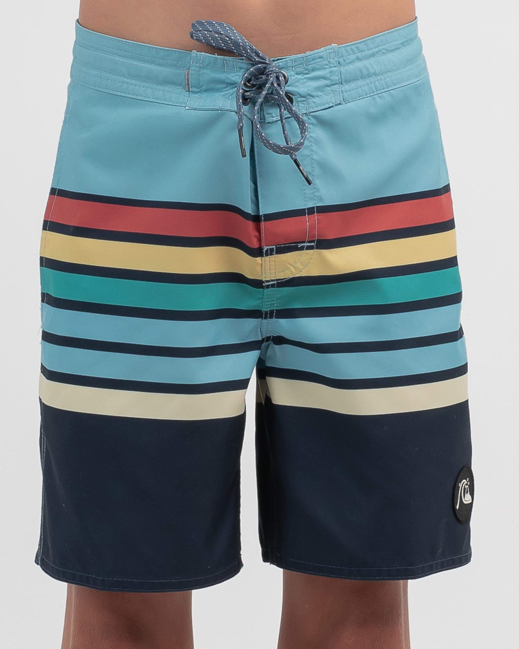 Shop Quiksilver Boys' Swell Vision Board Shorts In Insigna Blue - Fast ...