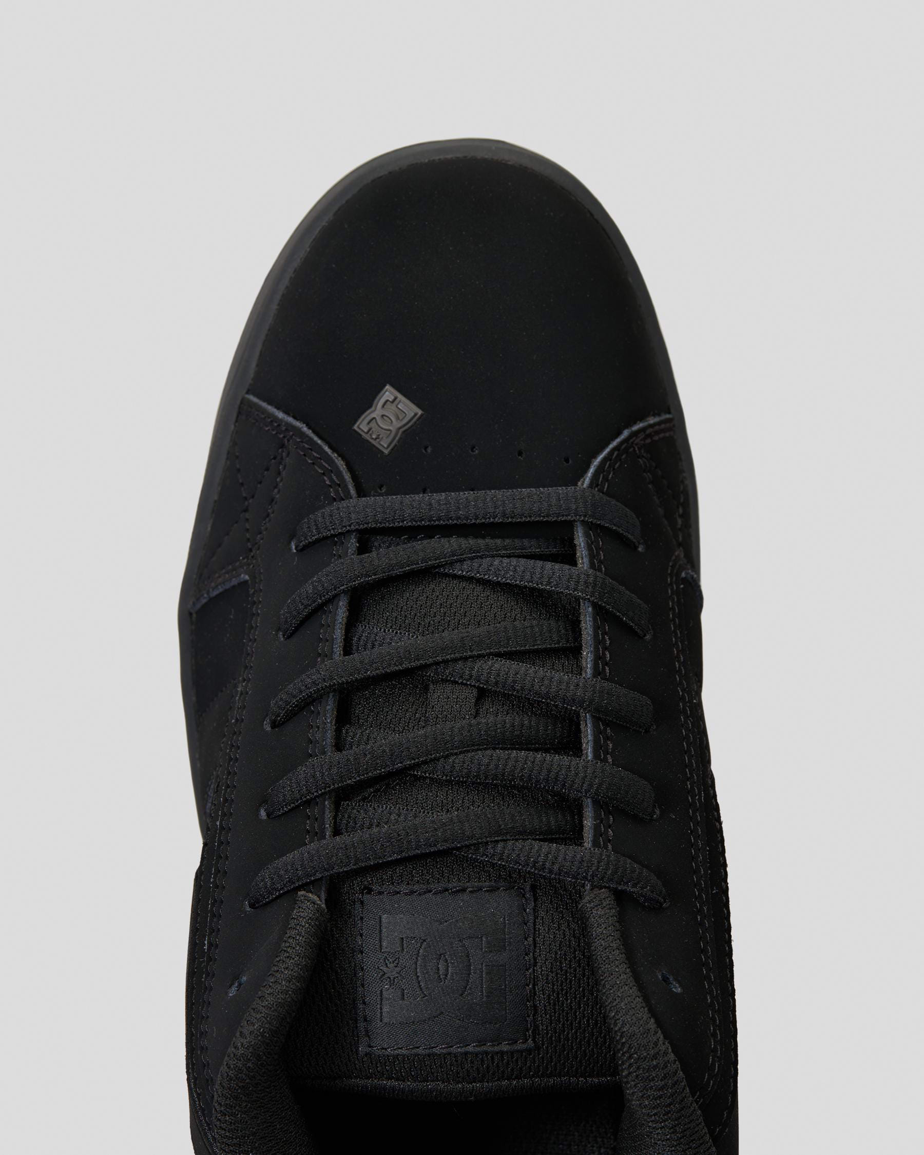 Shop DC Shoes Net Shoes In Black/black/black - Fast Shipping & Easy ...