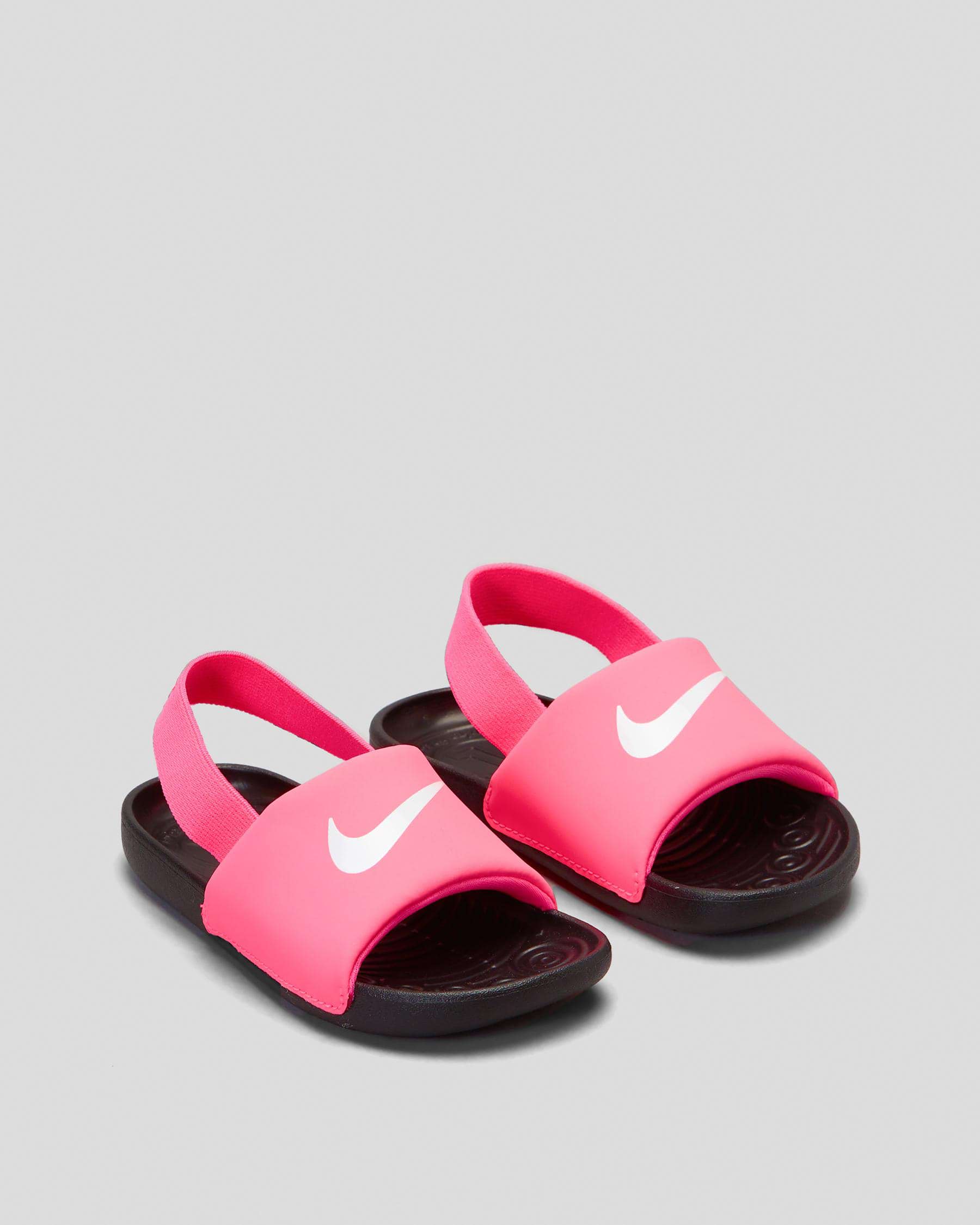 Shop Nike Toddlers' Kawa Slides Sandals In Digital Pink/white/black ...