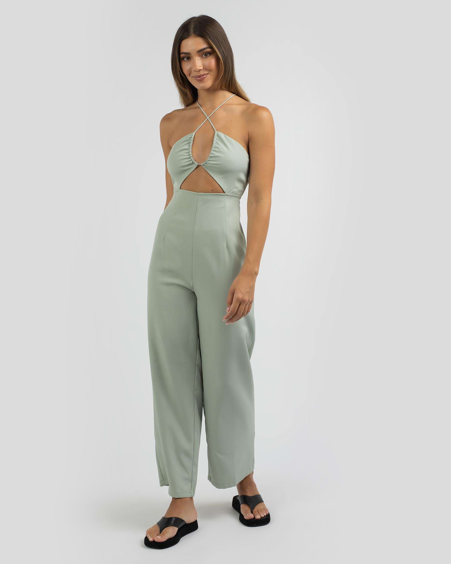 Shop Luvalot Kane Jumpsuit In Sage Fast Shipping Easy Returns City Beach Australia