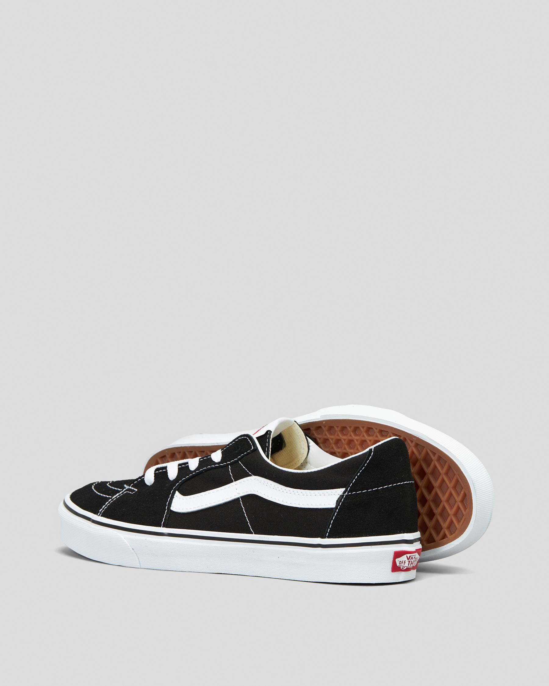 Vans Sk8-Low Shoes In Black/true White - Fast Shipping & Easy Returns ...