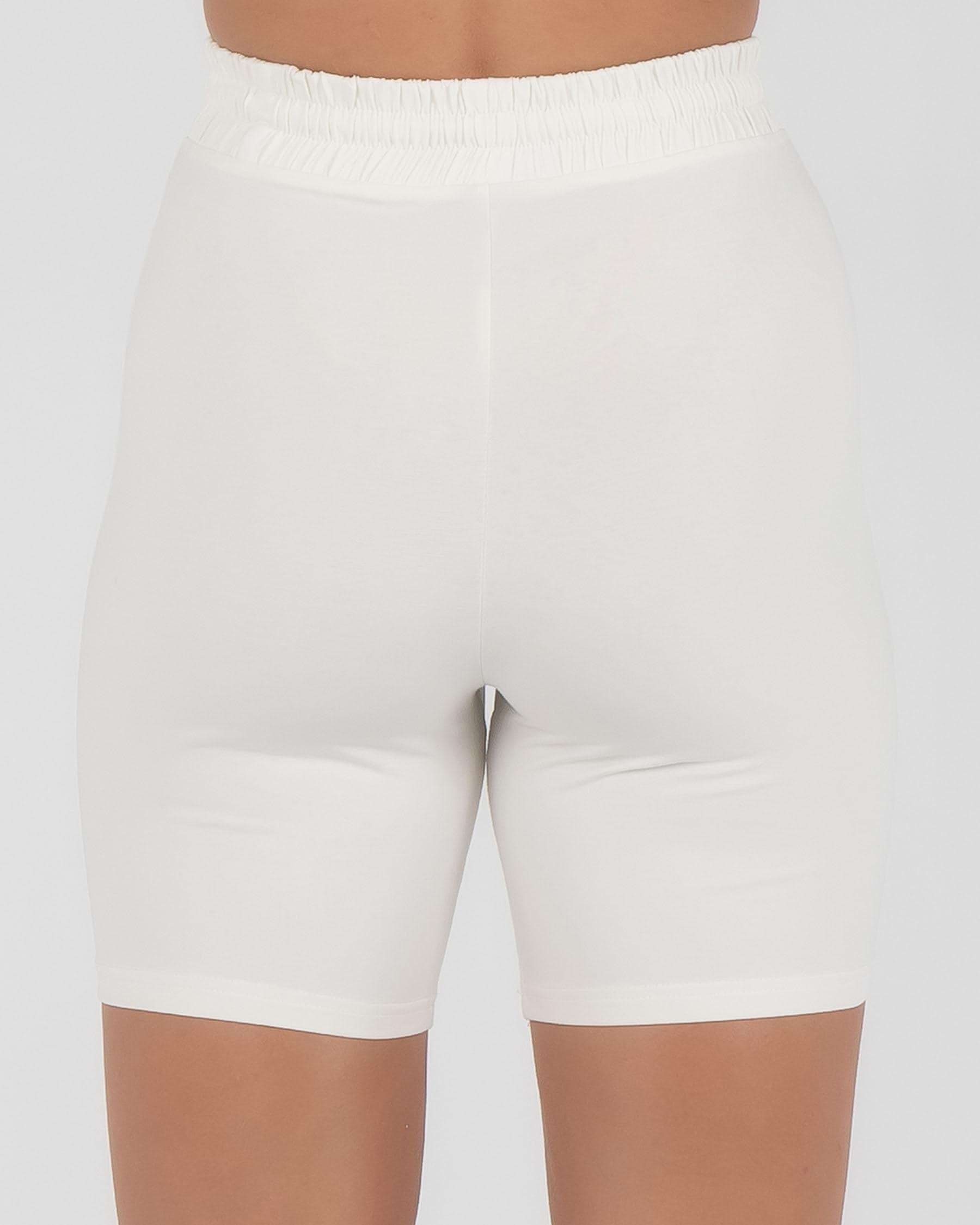 Shop Ava And Ever Chi Bike Shorts In Ivory - Fast Shipping & Easy ...