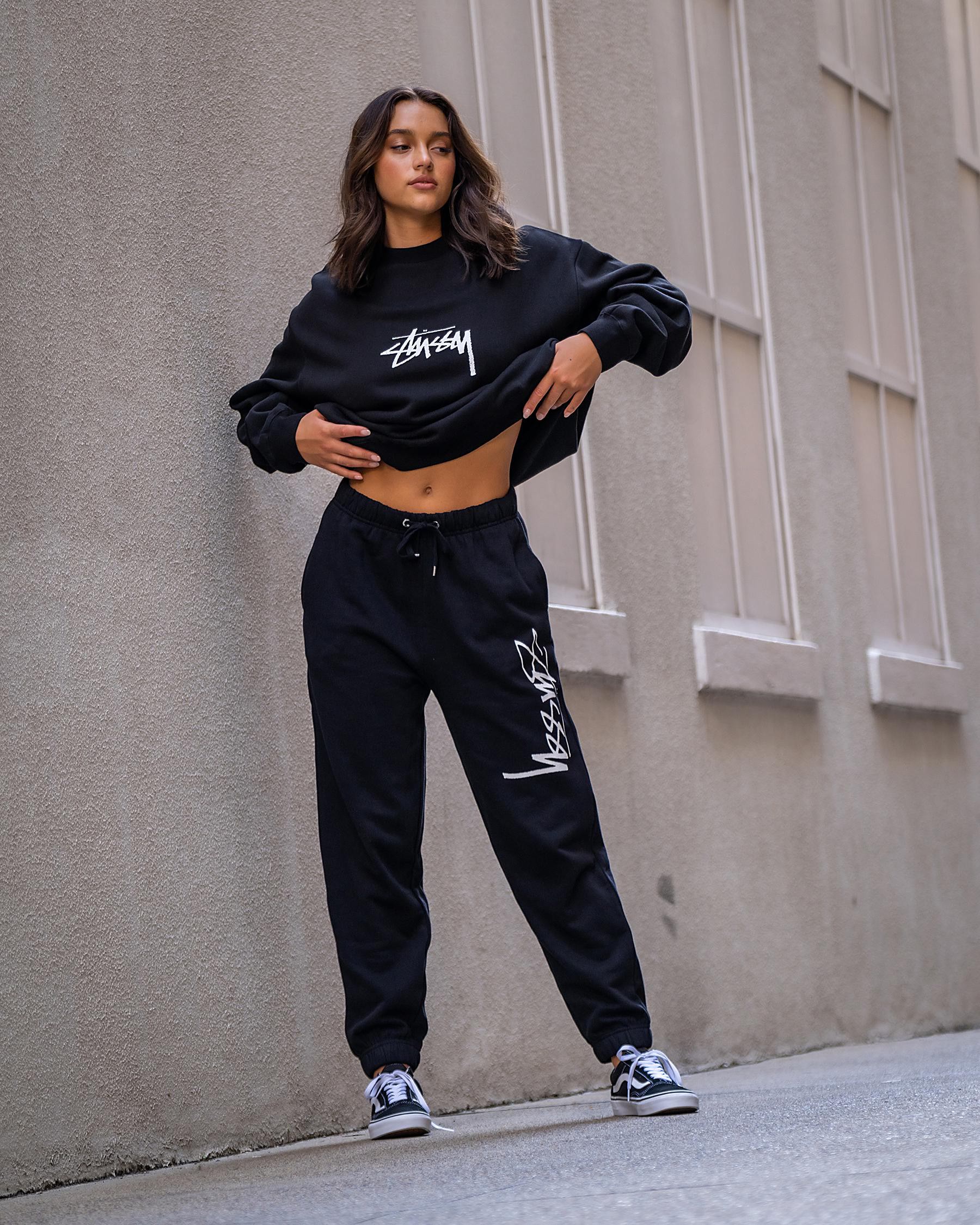 Shop Stussy Smooth Stock Track Pants In Black - Fast Shipping & Easy ...
