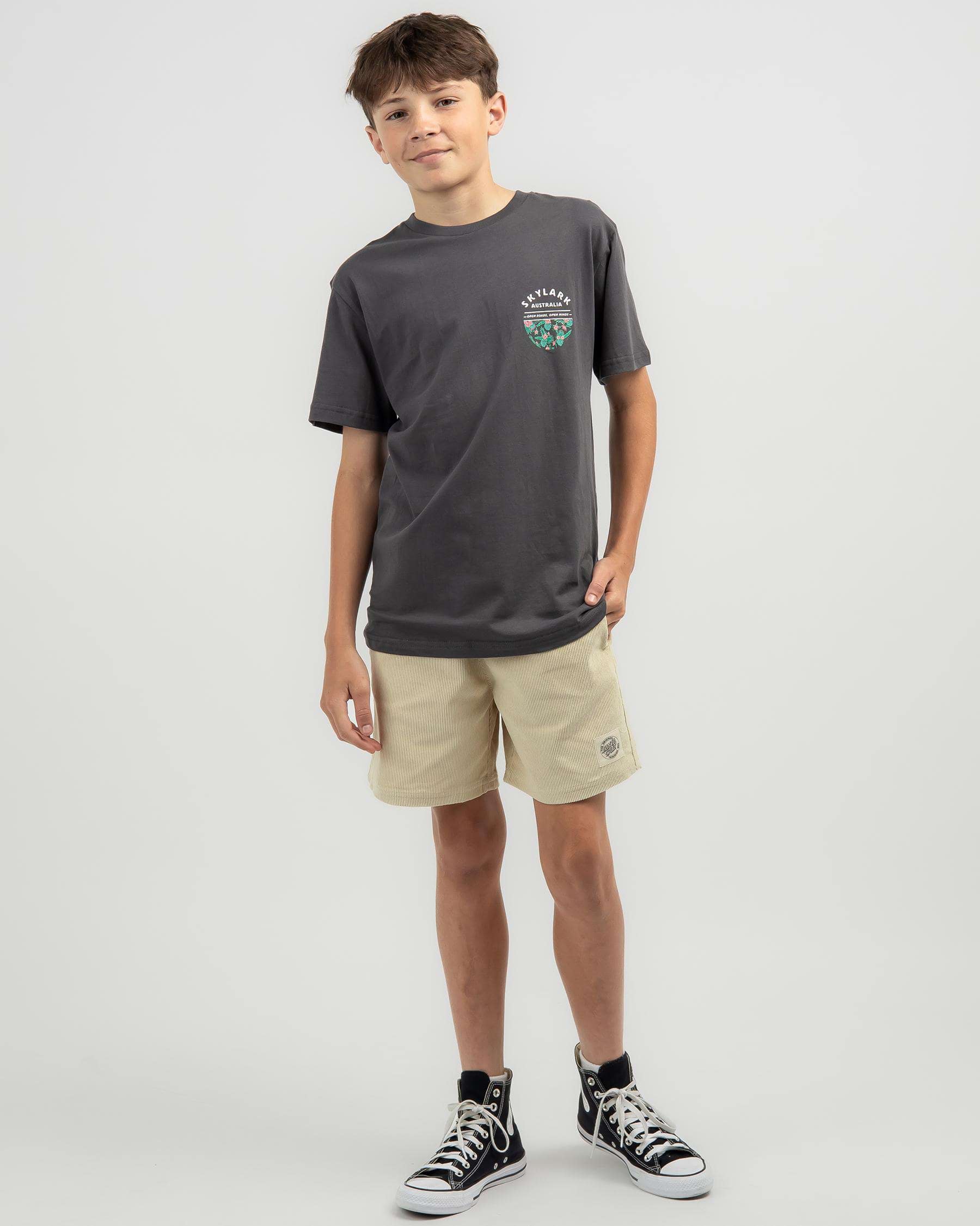 Shop Skylark Boys' Hibiscus T-Shirt In Charcoal - Fast Shipping & Easy ...