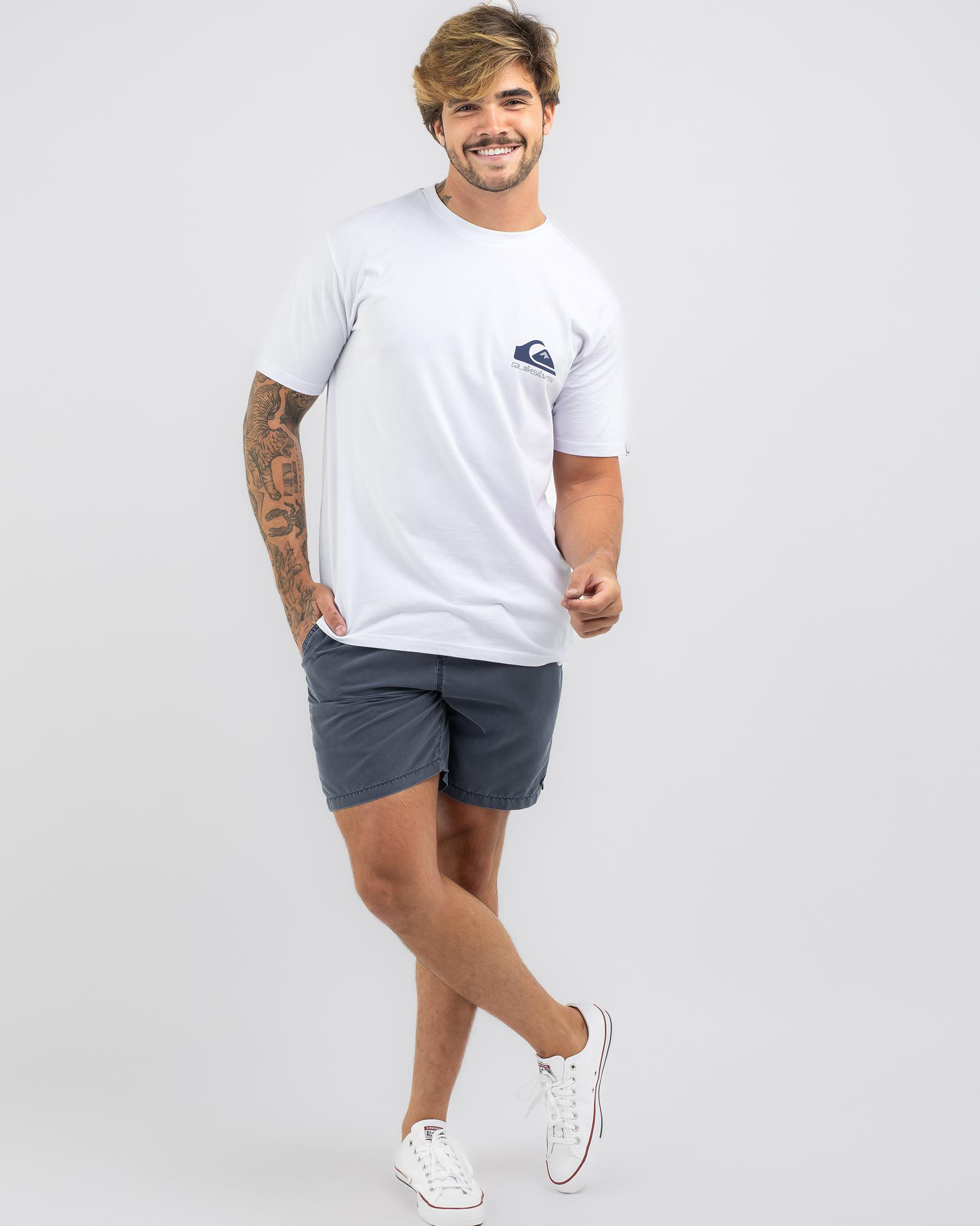Shop Quiksilver Omni Logo T-Shirt In White - Fast Shipping & Easy ...