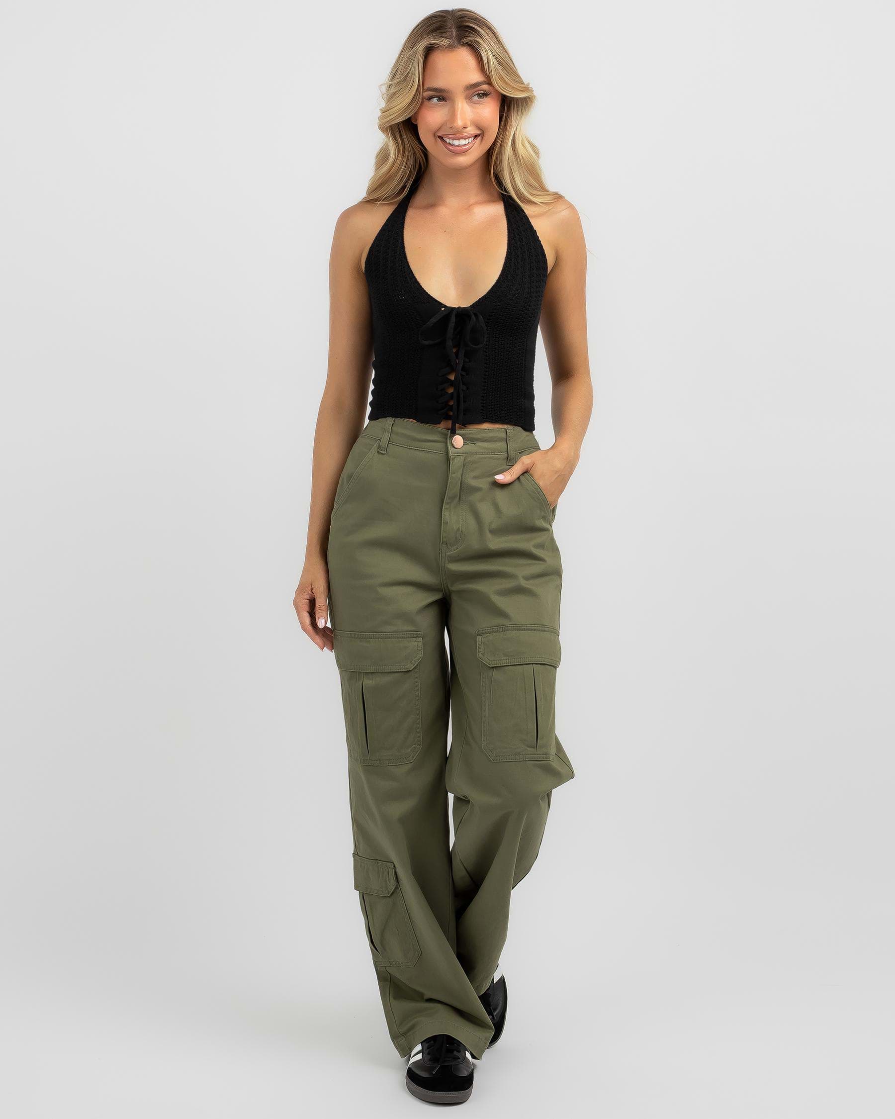 Shop Ava And Ever Crew Pants In Khaki - Fast Shipping & Easy Returns ...