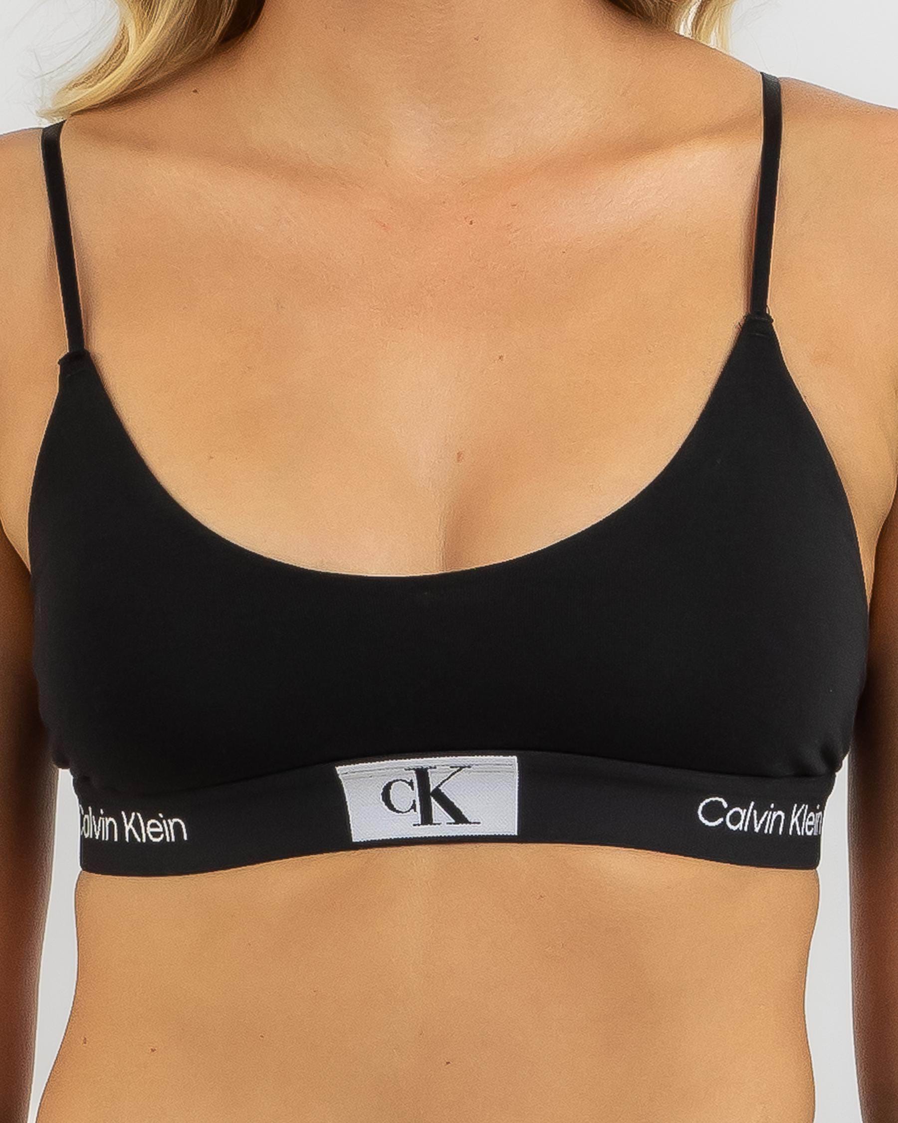 Calvin Klein CK 96 unlined bralette in black