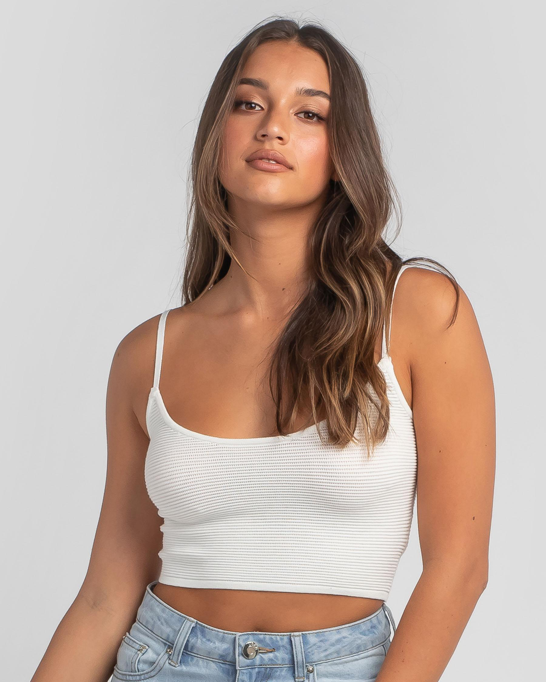 Shop Ava And Ever Ash Knit Top In White - Fast Shipping & Easy Returns ...