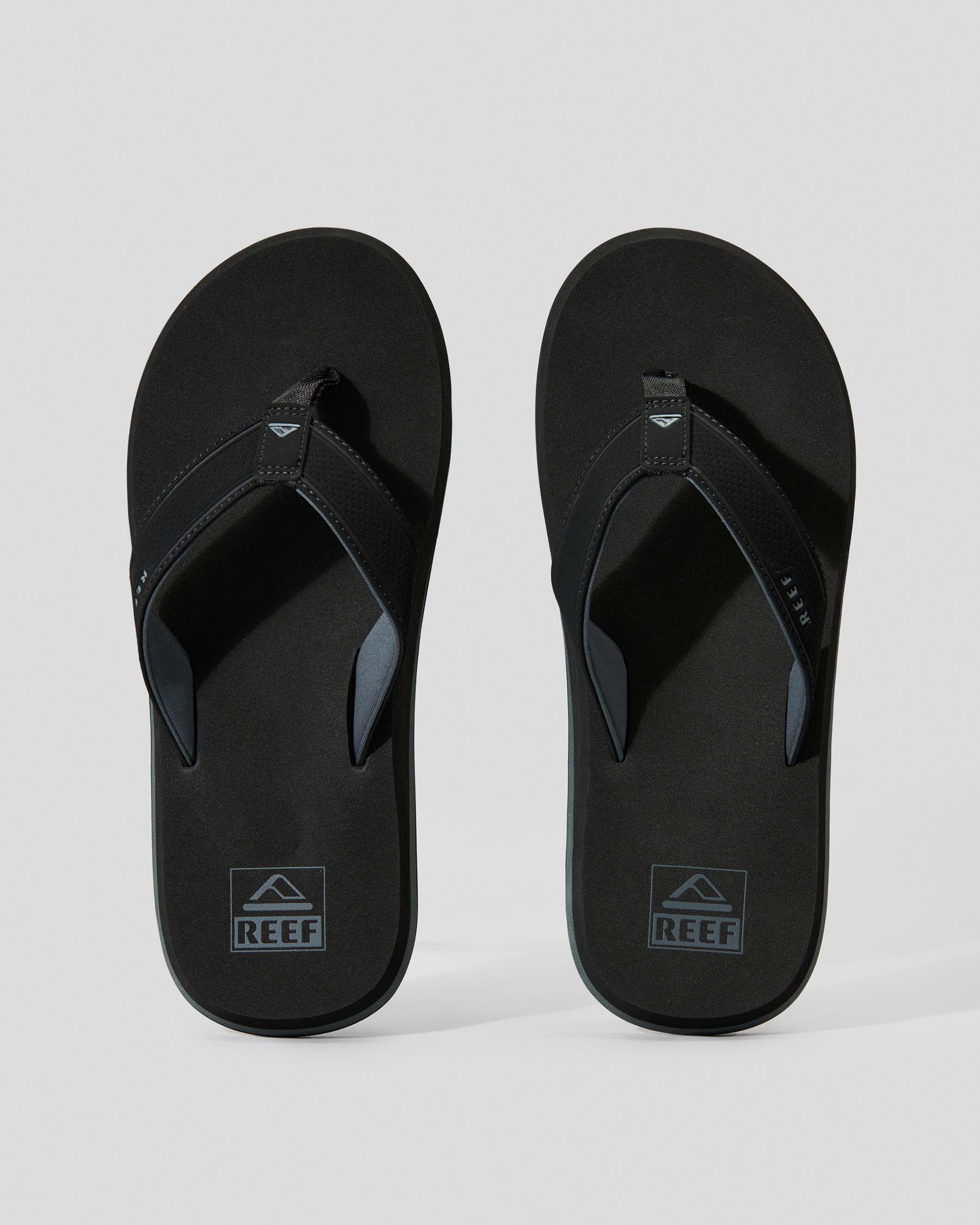 Shop Reef The Layback Thongs In Black - Fast Shipping & Easy Returns ...