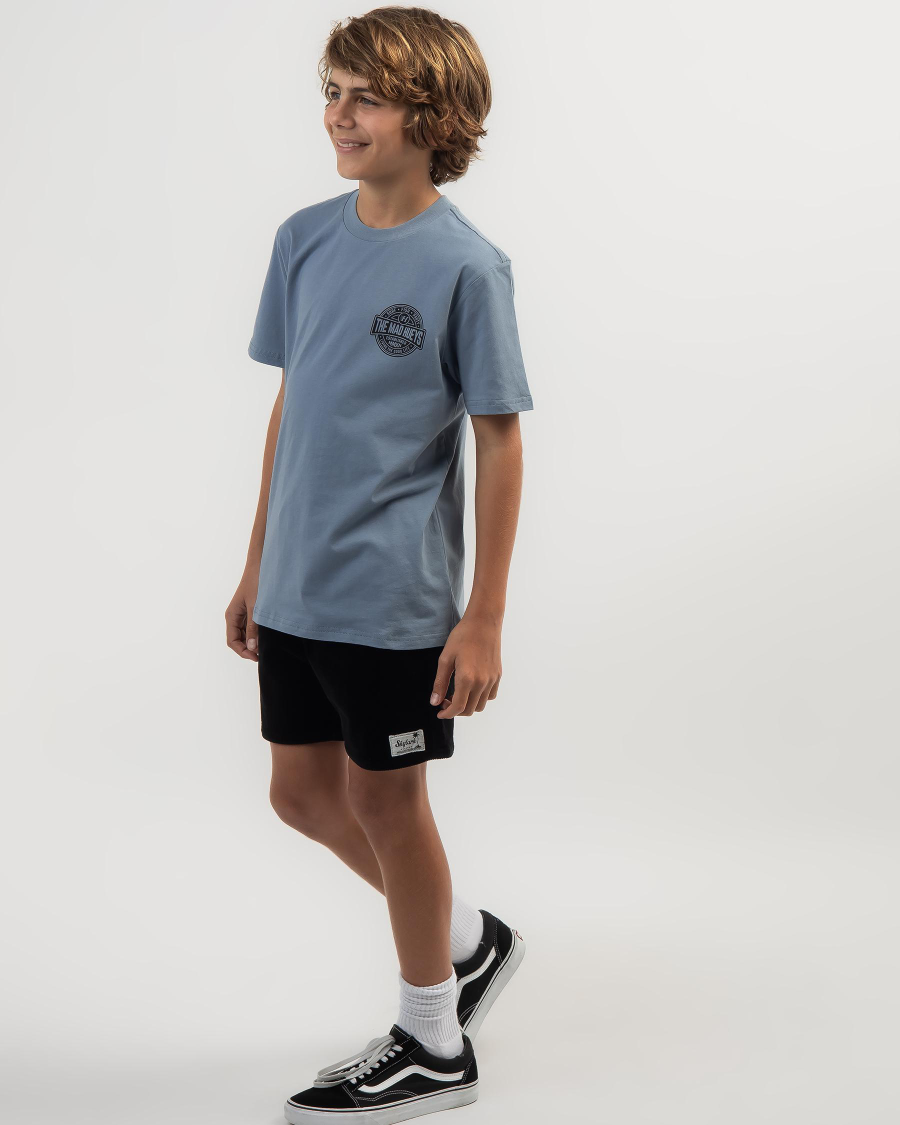 Shop The Mad Hueys Boys' Hueys Life T-Shirt In Steel Blue - Fast ...