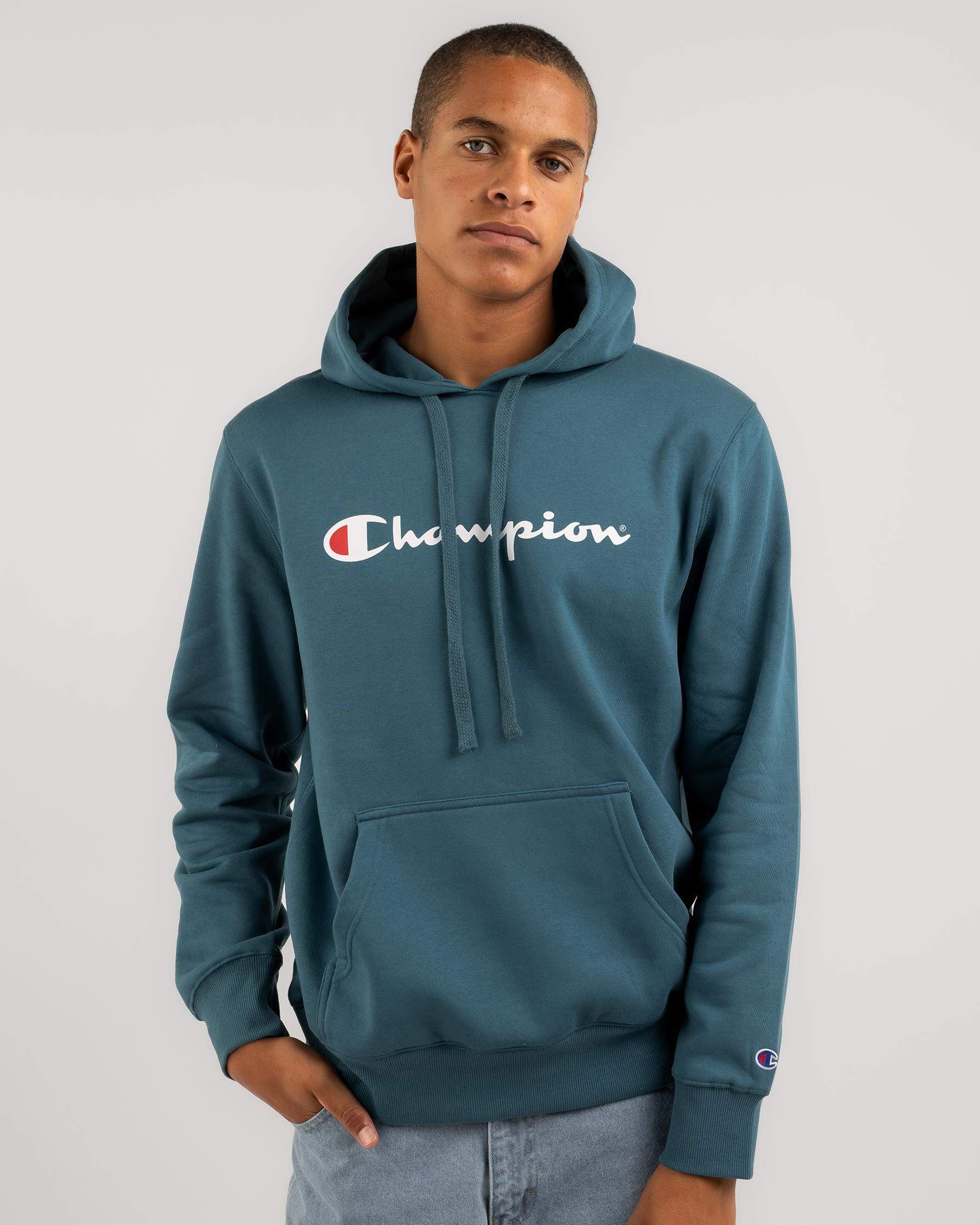 Champion Logo Hoodie In Miss America - FREE* Shipping & Easy Returns ...