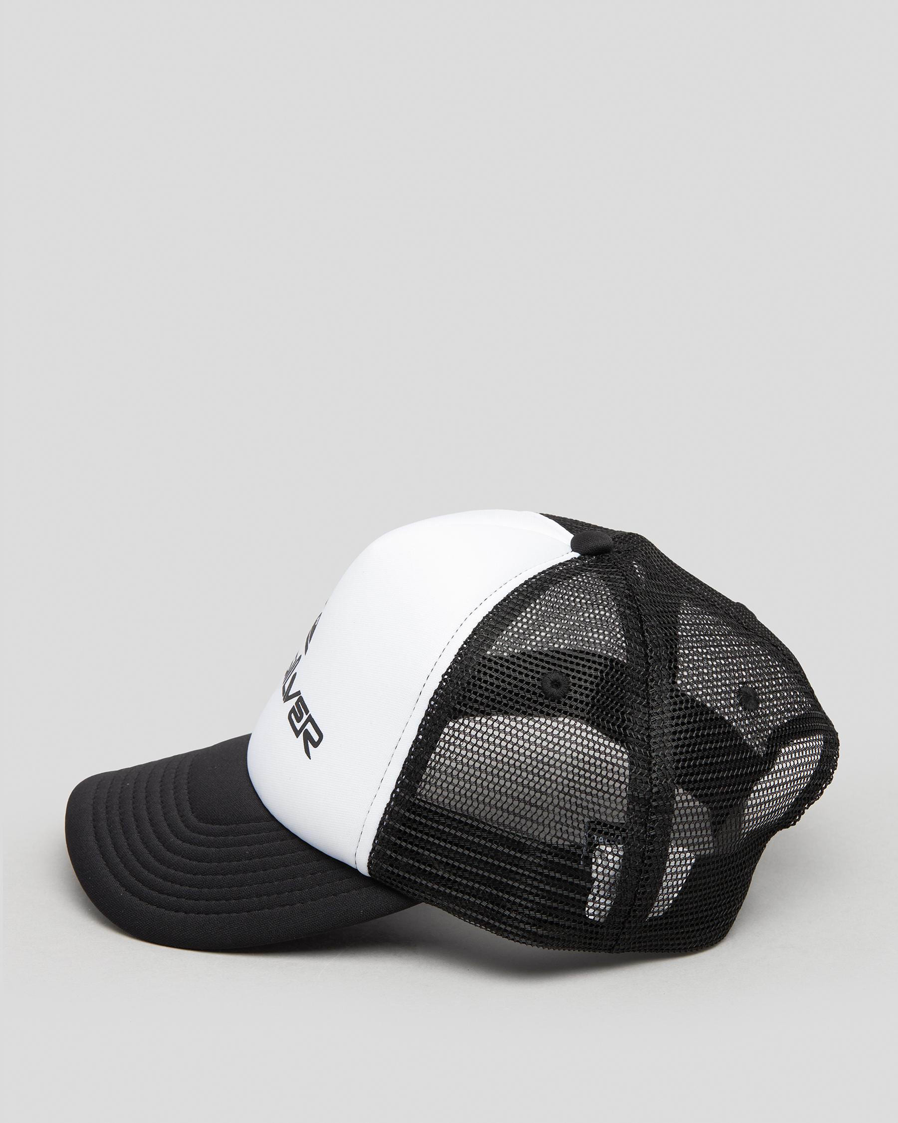 Shop Quiksilver Omnistack Trucker Cap In White - Fast Shipping & Easy ...